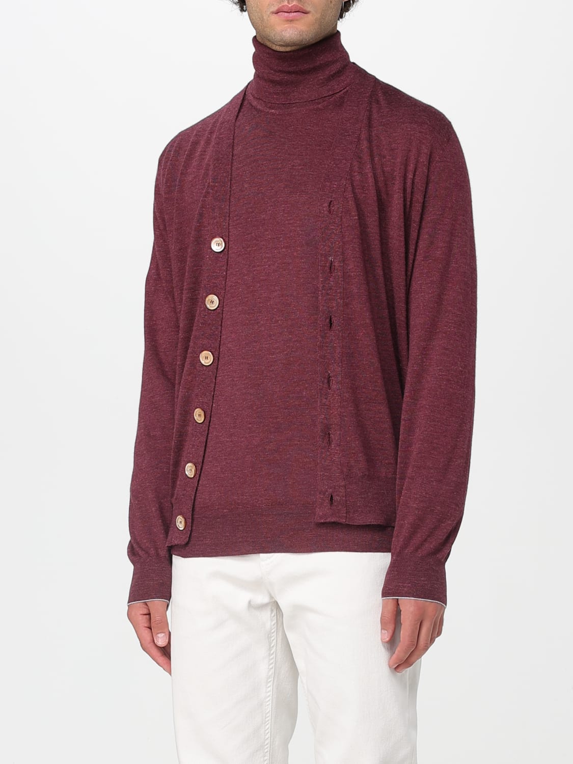 BRUNELLO CUCINELLI SWEATER: Sweatshirt men Brunello Cucinelli, Pink - Img 4