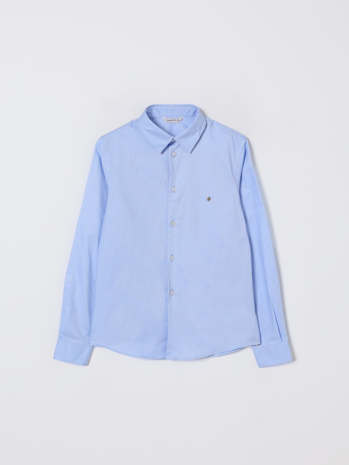 MANUEL RITZ CAMICIA: Camicia Manuel Ritz in cotone con logo, Azzurro - Img 1