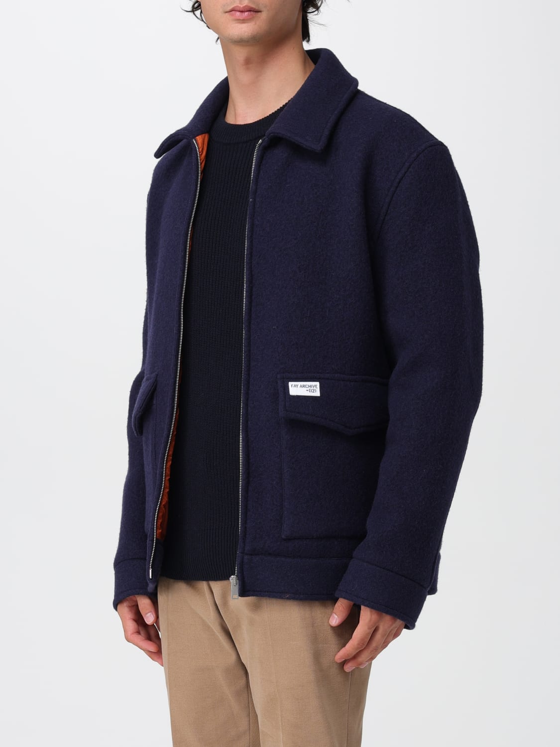 FAY JACKET: Coat men Fay, Blue - Img 3