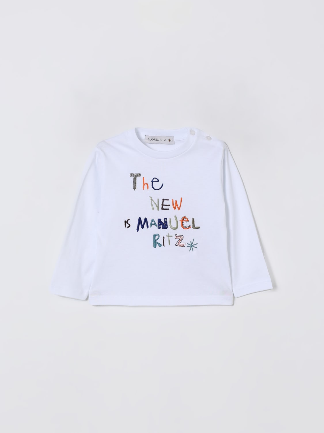 MANUEL RITZ T-SHIRT: T-shirt kids Manuel Ritz, White - Img 1