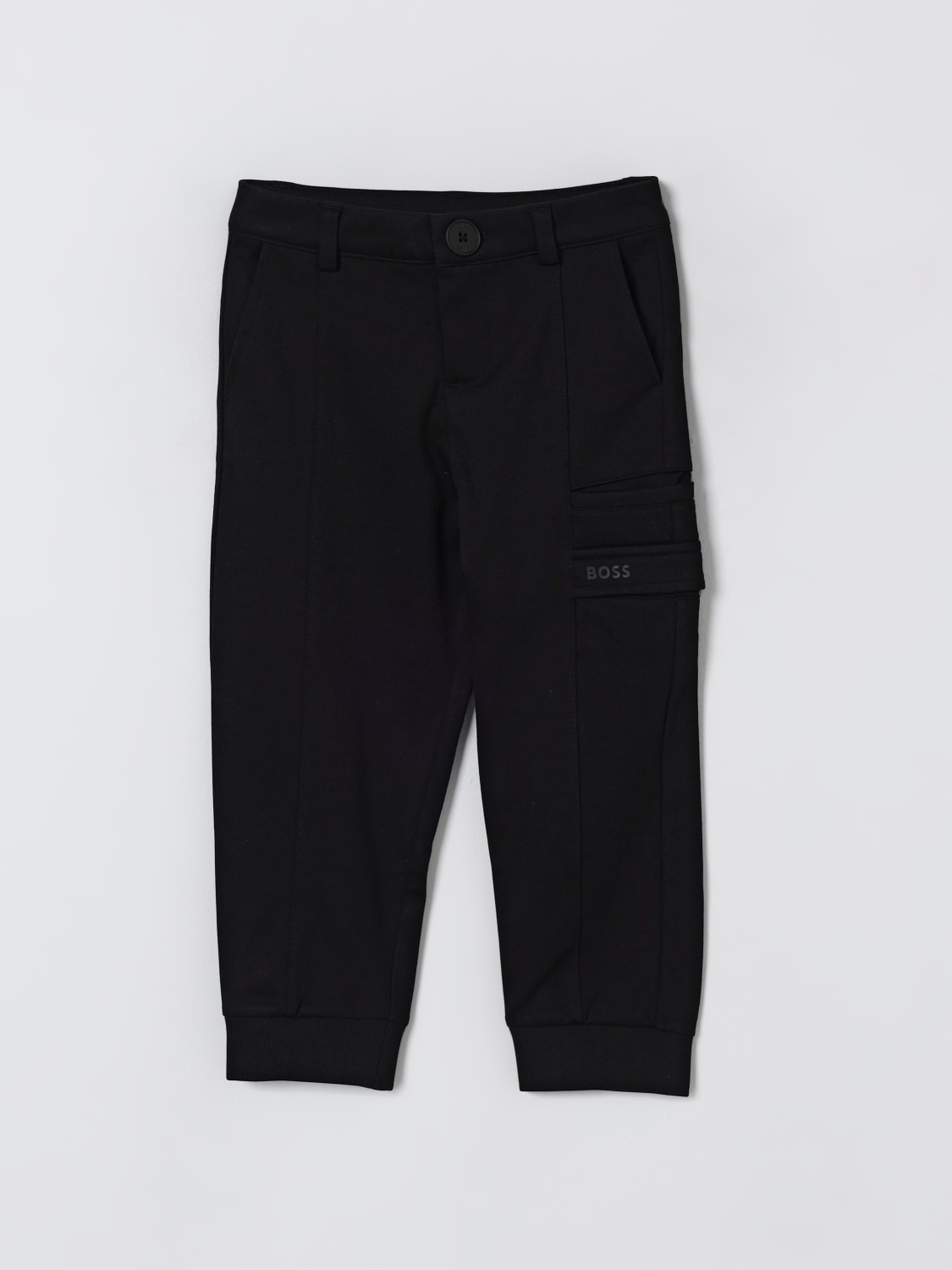BOSS PANTS: Pants kids Boss, Black - Img 1