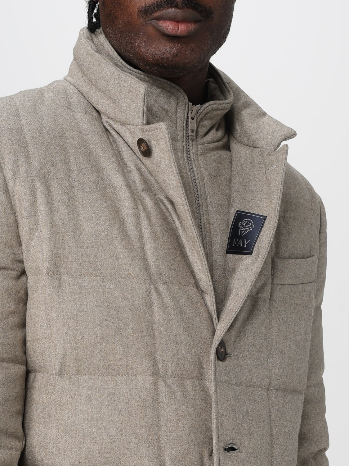 FAY JACKET: Coat men Fay, Brown - Img 4