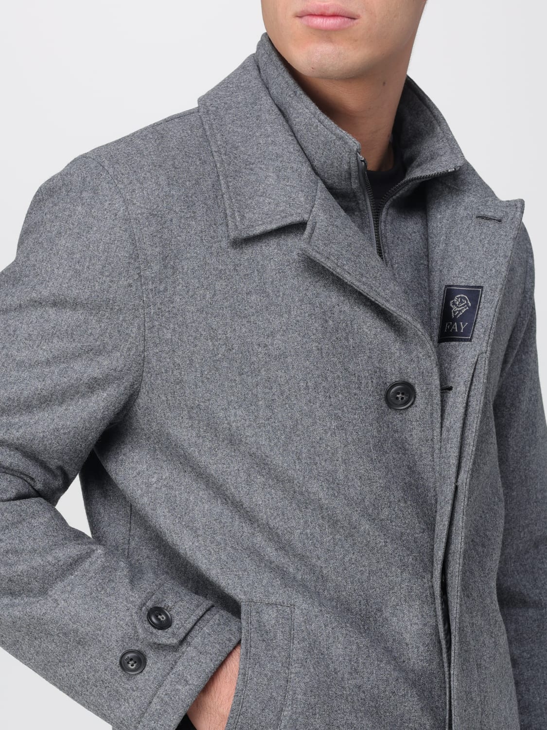 FAY COAT: Coat men Fay, Grey - Img 4