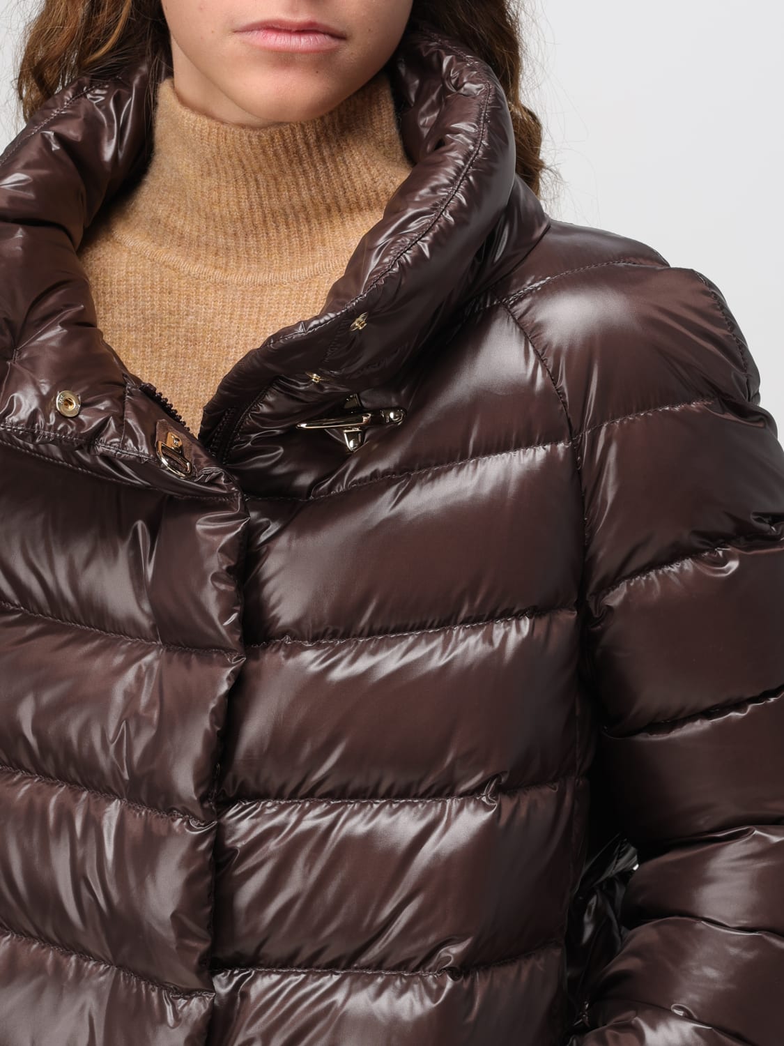 FAY JACKET: Coat woman Fay, Brown - Img 4