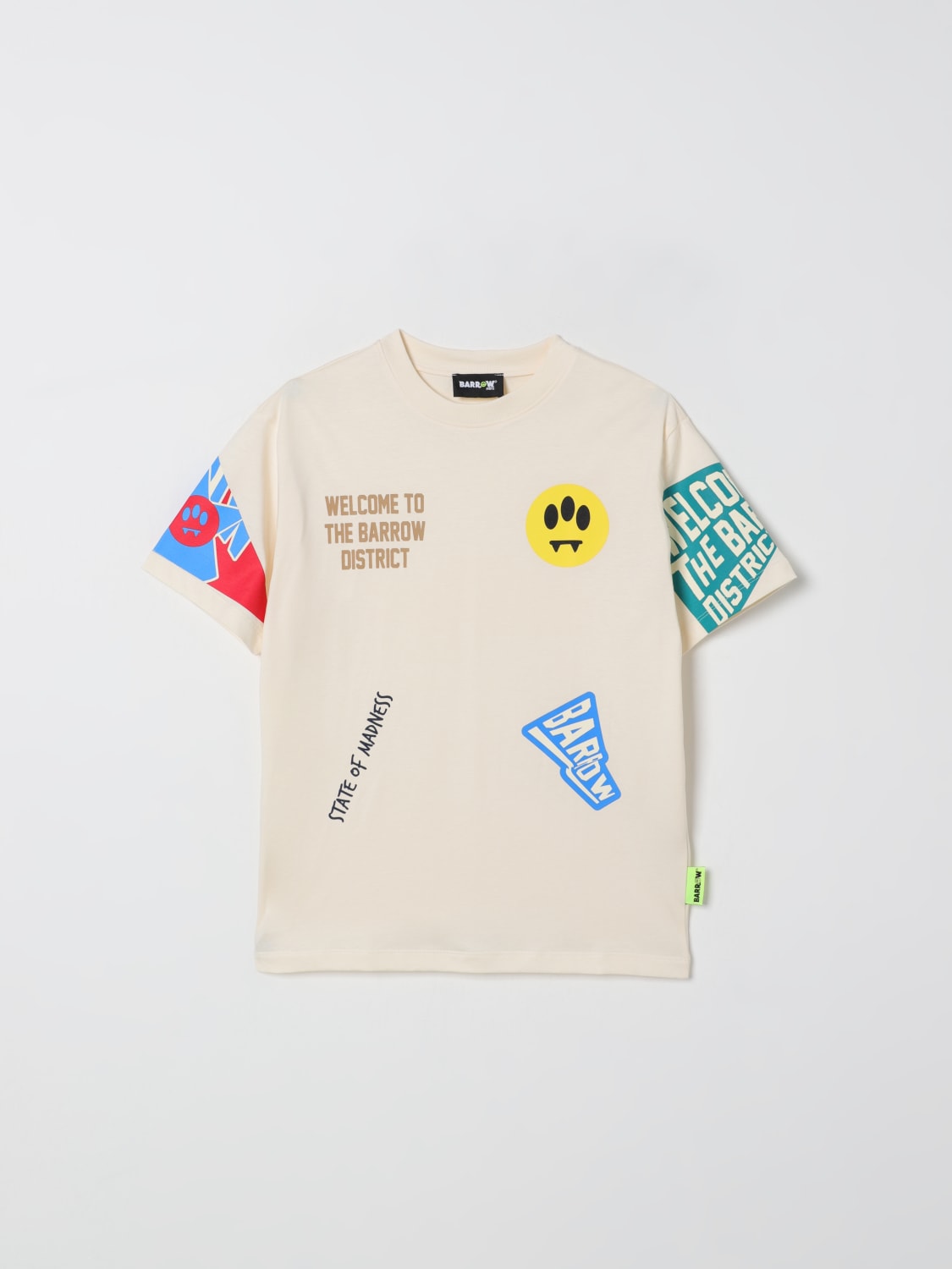 BARROW KIDS T-SHIRT: T-shirt Barrow Kids in cotone stampato, Crema - Img 1