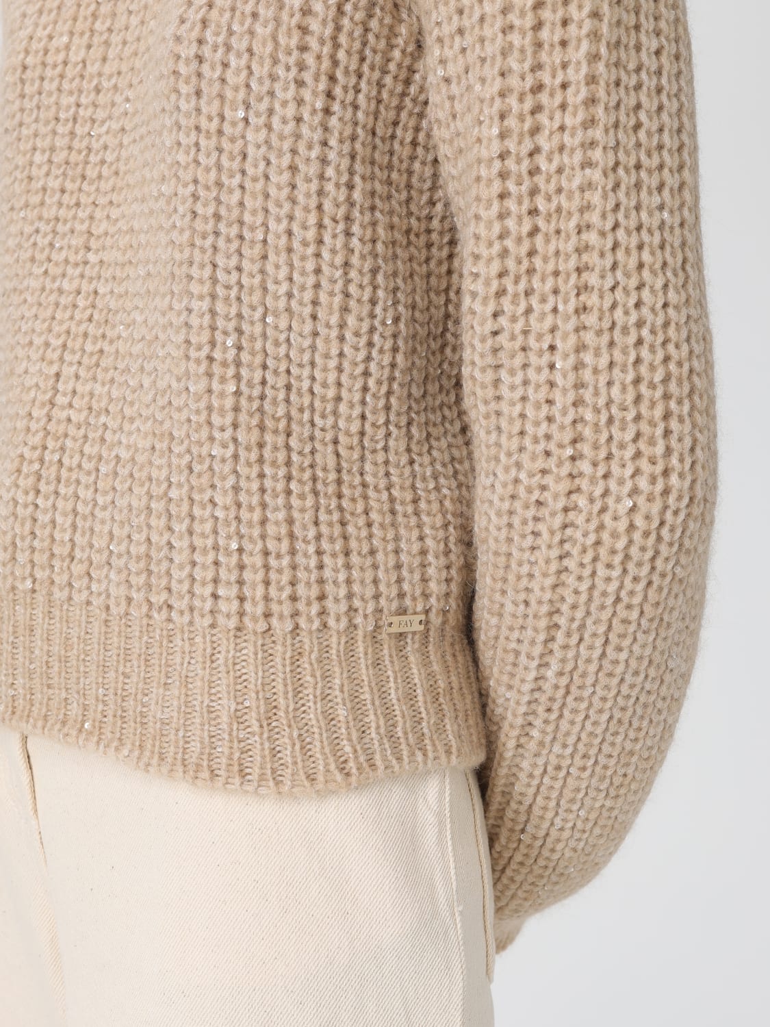 FAY SWEATER: Sweater woman Fay, Beige - Img 3