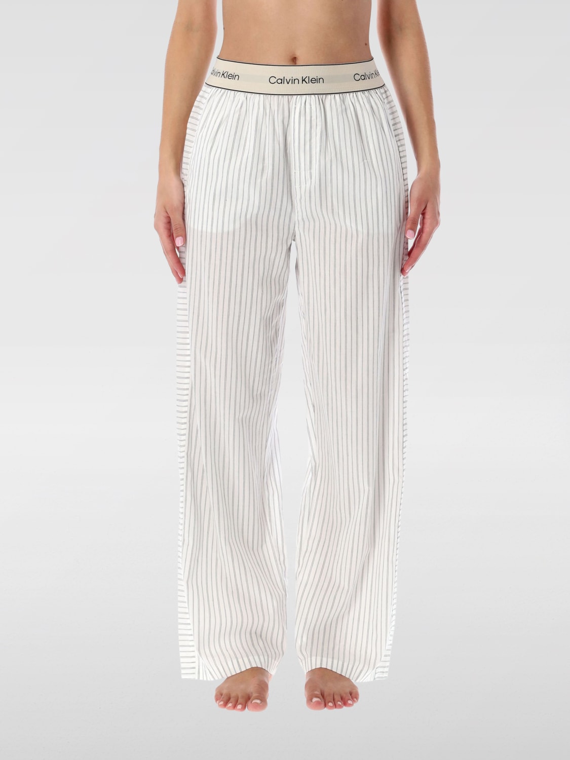 CALVIN KLEIN LOUNGEWEAR: Pants woman Calvin Klein, White - Img 1