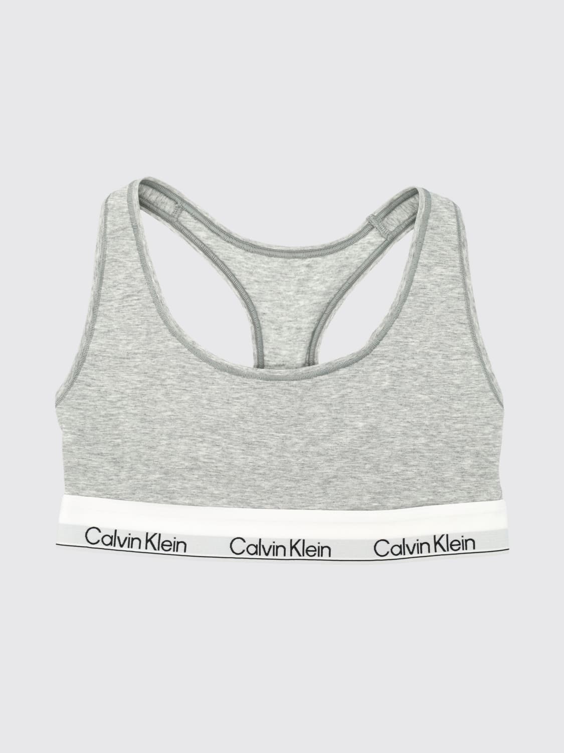 CALVIN KLEIN INTIMO: Reggiseno sportivo con logo Calvin Klein, Grigio - Img 1