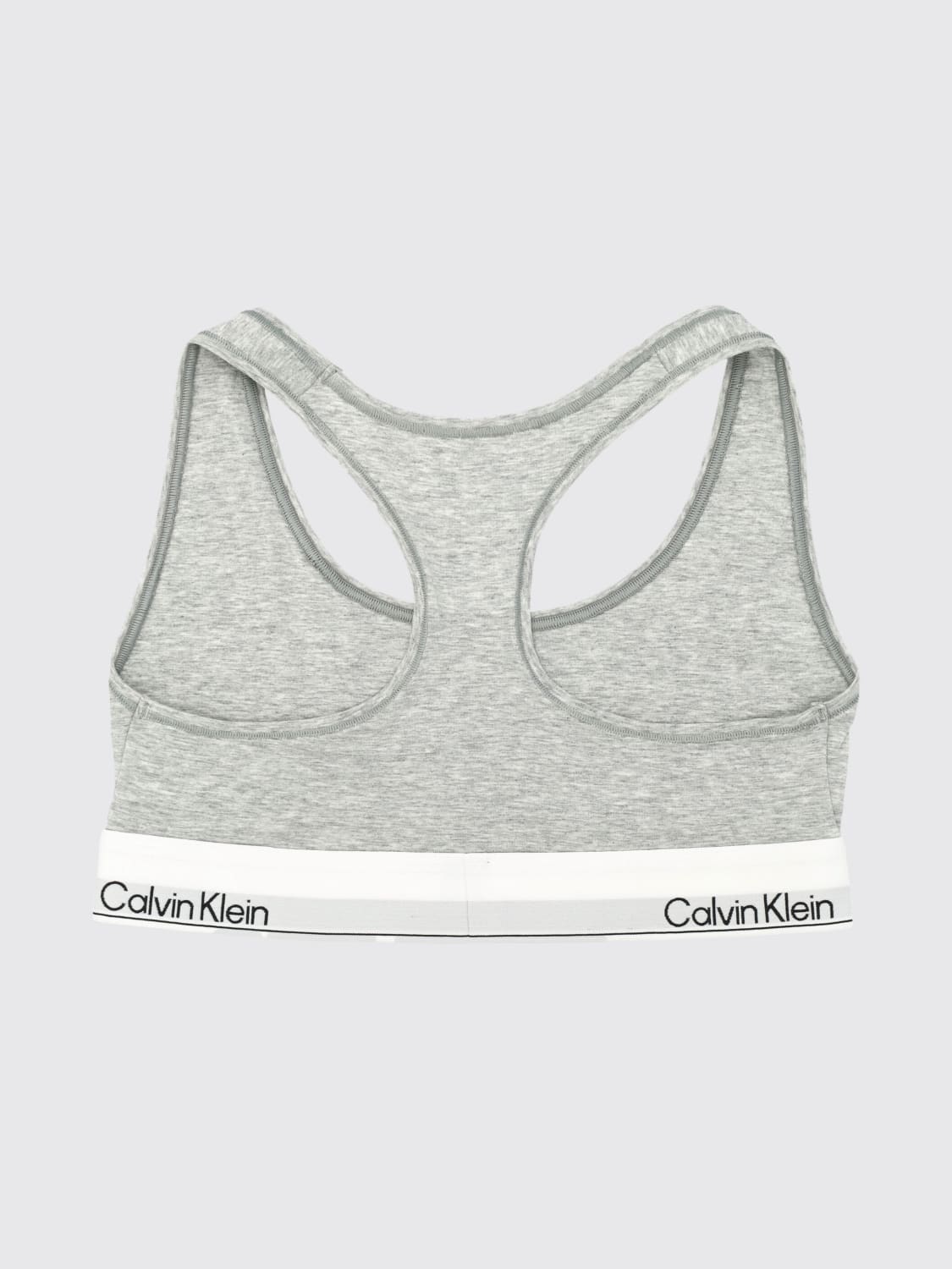 CALVIN KLEIN INTIMO: Reggiseno sportivo con logo Calvin Klein, Grigio - Img 2
