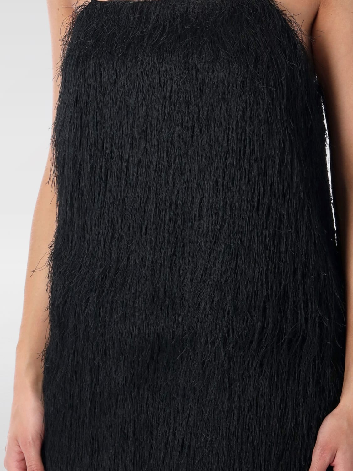 BY MALENE BIRGER ABITO: Abito Ledo di frange by Malene Birger, Nero - Img 3