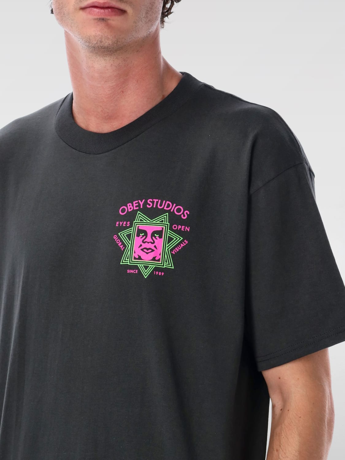 OBEY T-SHIRT: T-shirt herren Obey, Schwarz - Img 3