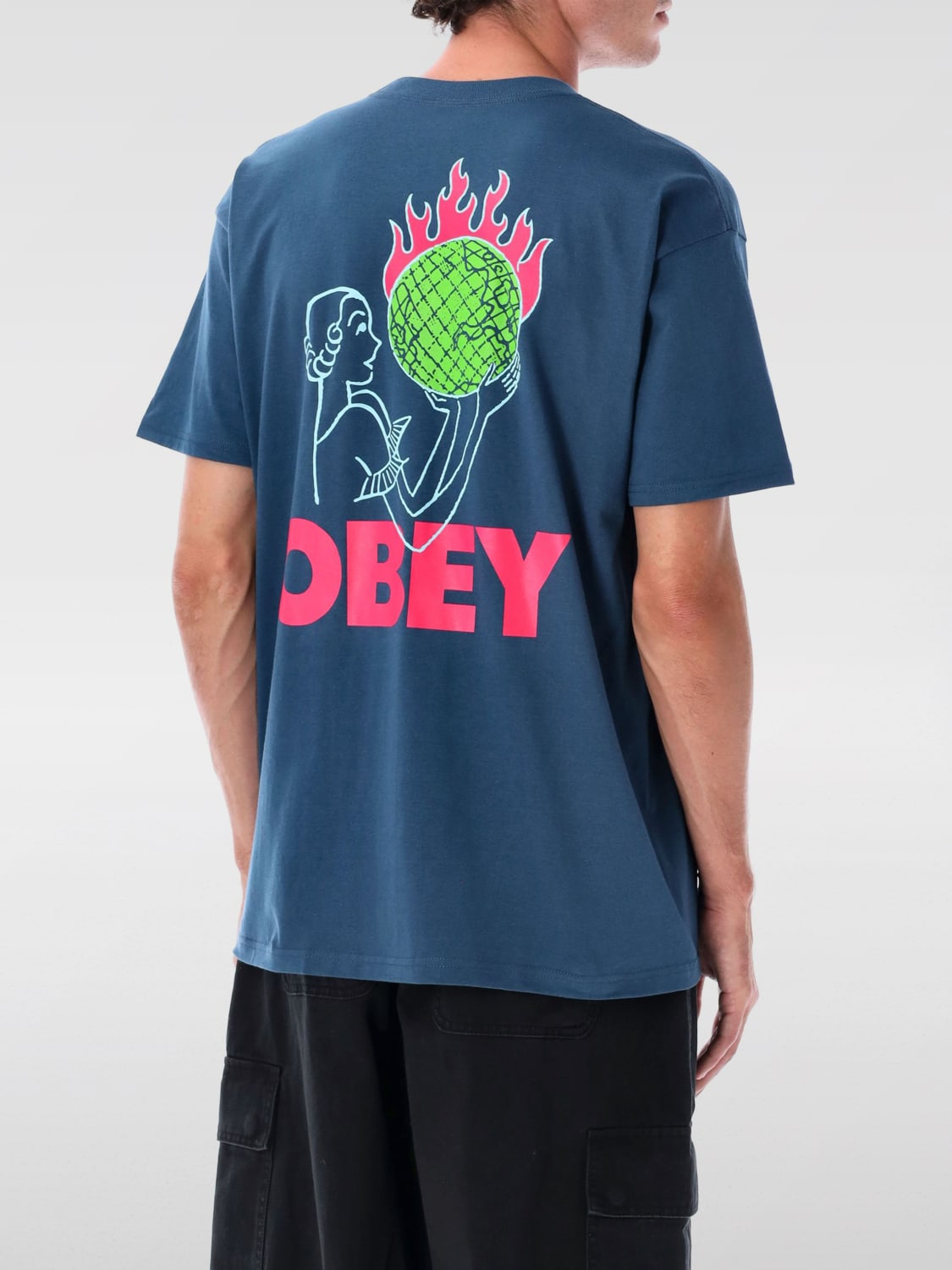 OBEY T-SHIRT: T-shirt men Obey, Blue - Img 2