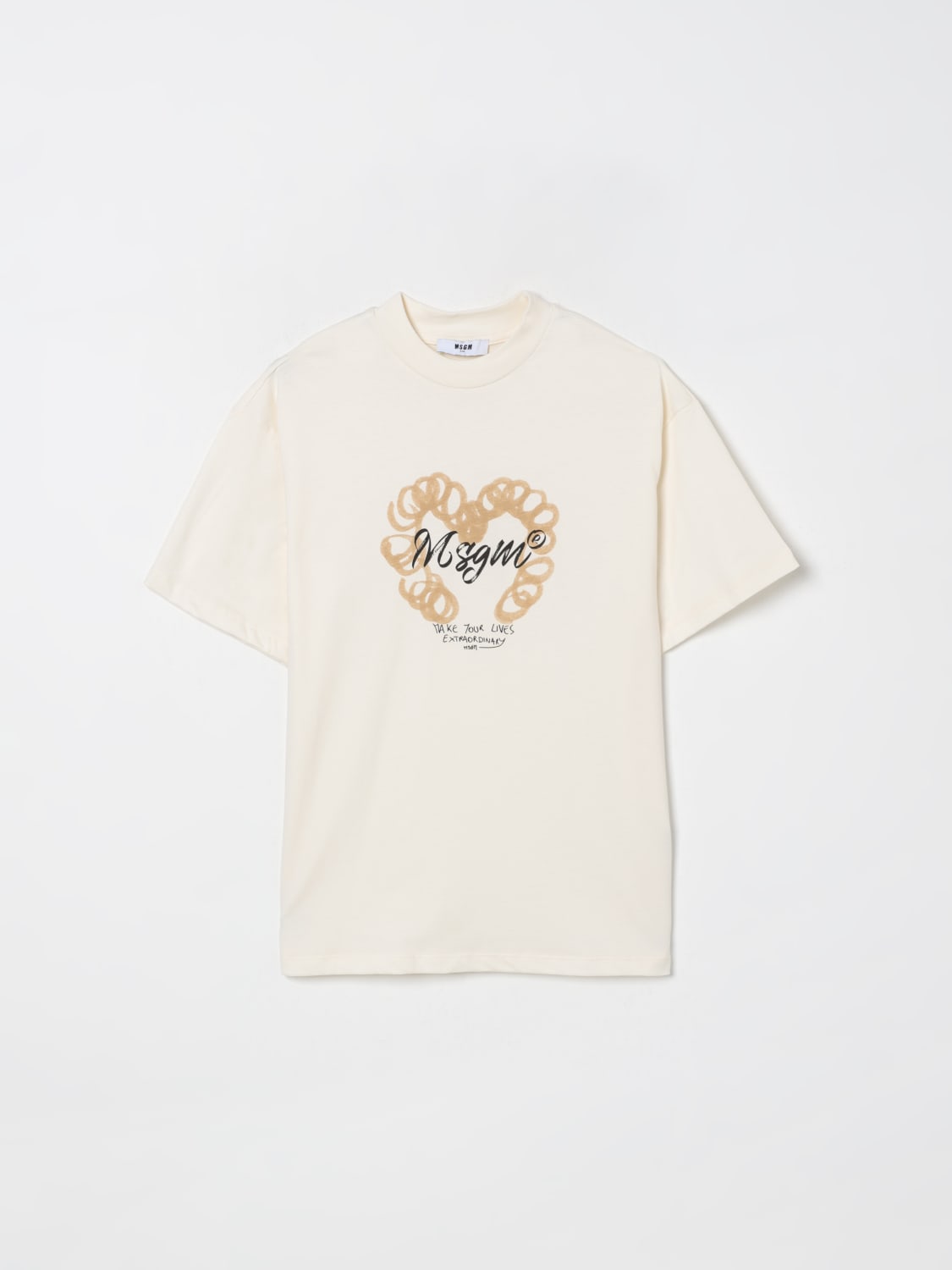 MSGM KIDS T-SHIRT: T-shirt kids MSGM Kids, White - Img 1