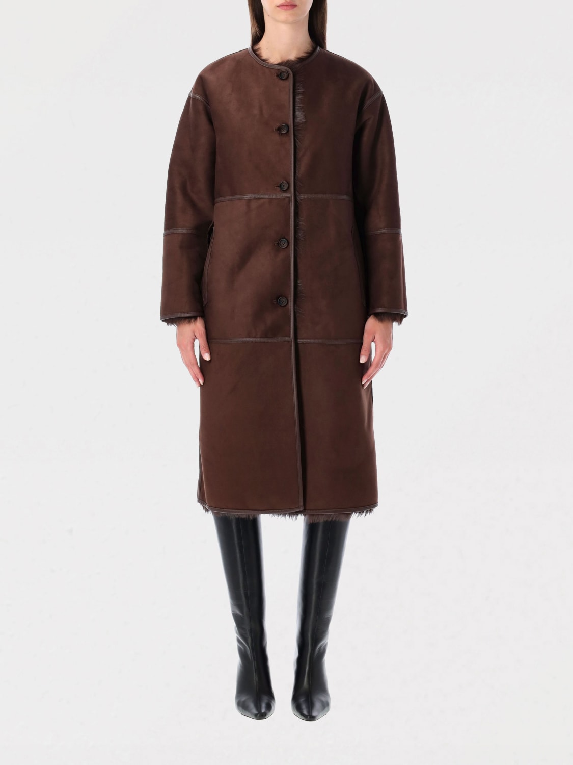 URBANCODE FOURRURE: Manteau femme Urbancode, Ébène - Img 4