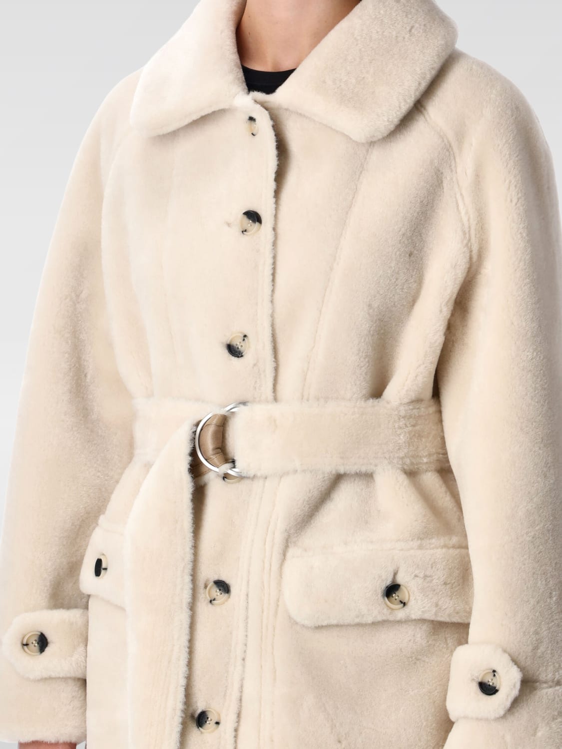 URBANCODE FUR COAT: Coat woman Urbancode, White - Img 4