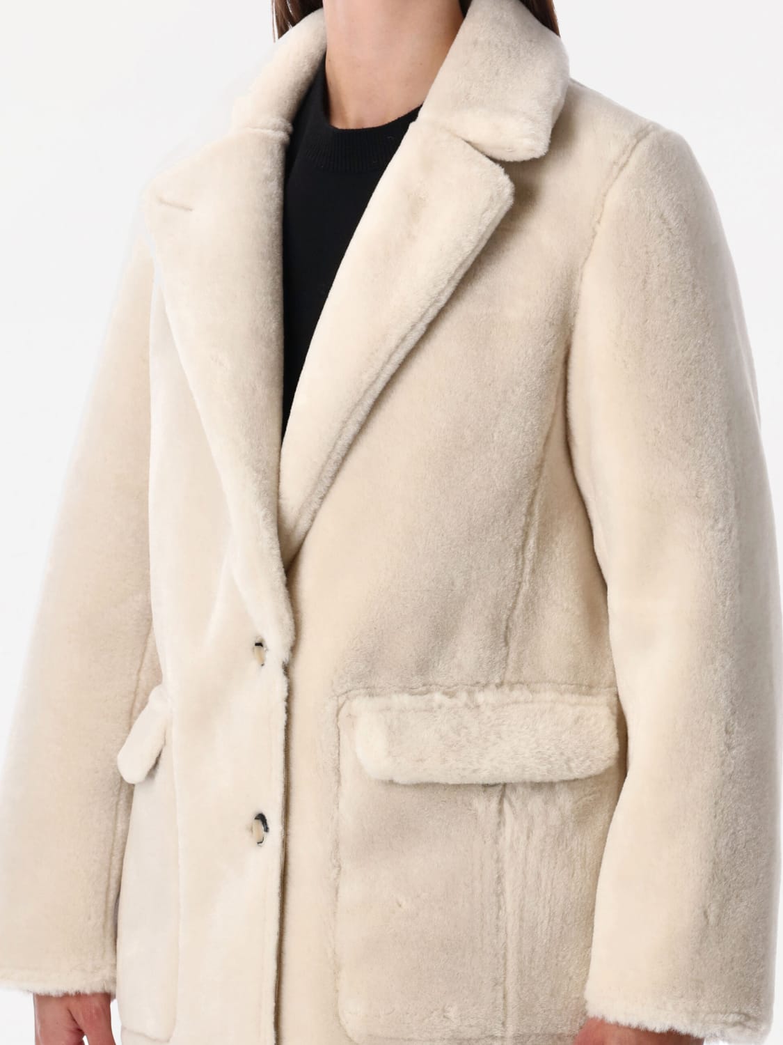 URBANCODE FUR COAT: Coat woman Urbancode, Beige - Img 3