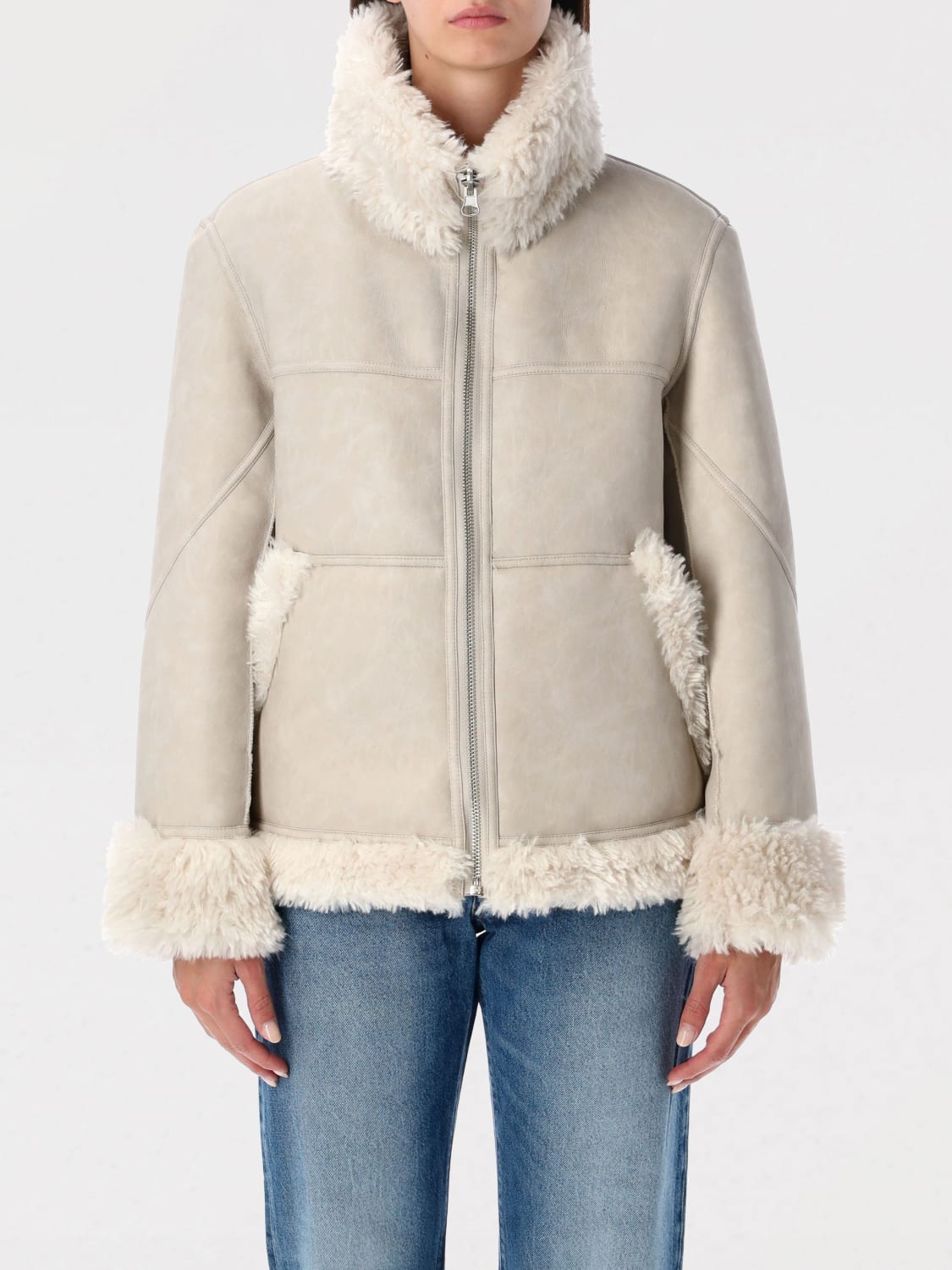 URBANCODE 皮草: 大衣 女士 Urbancode, 白色 - Img 4