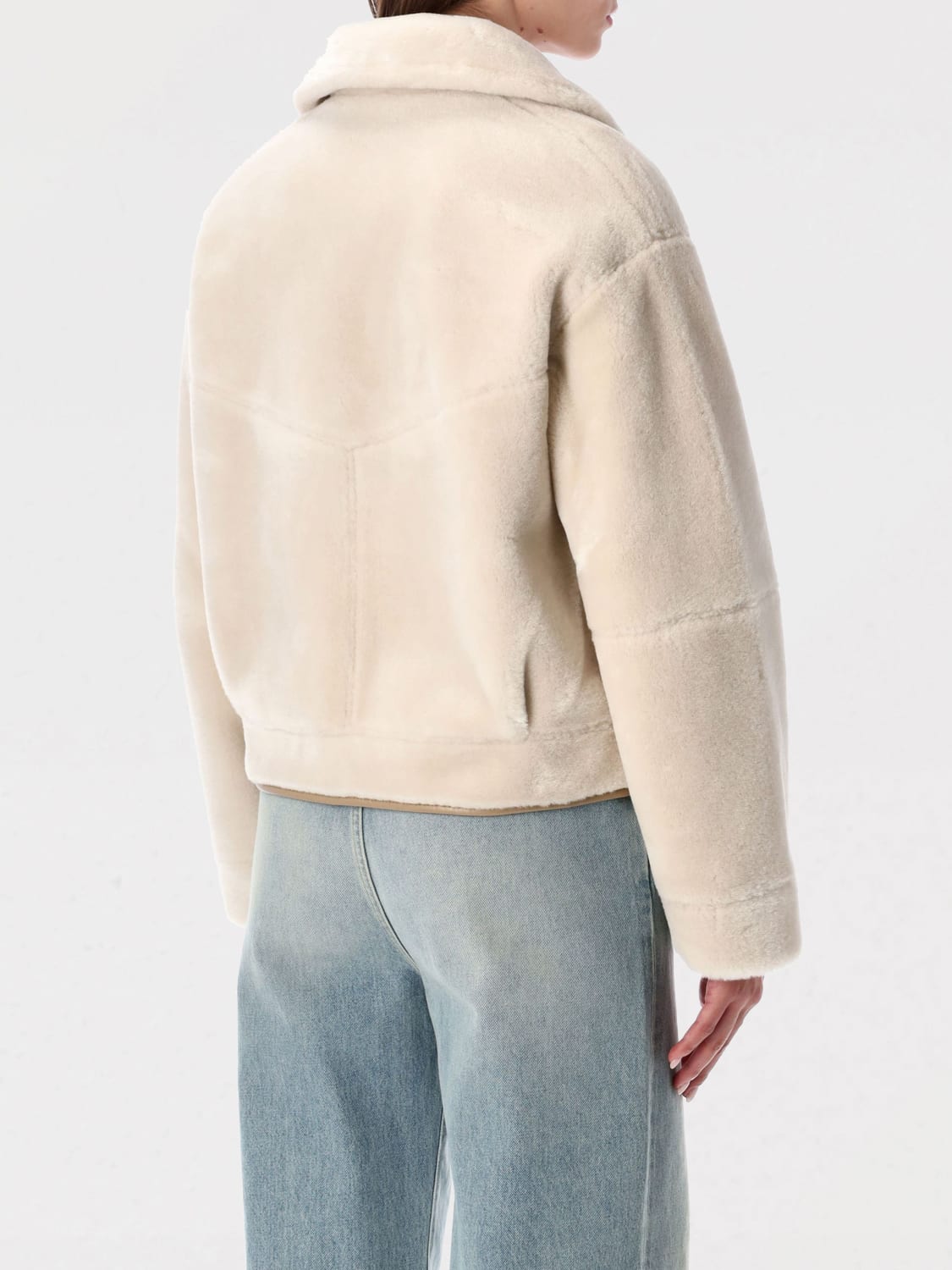 URBANCODE FUR COAT: Coat woman Urbancode, White - Img 2