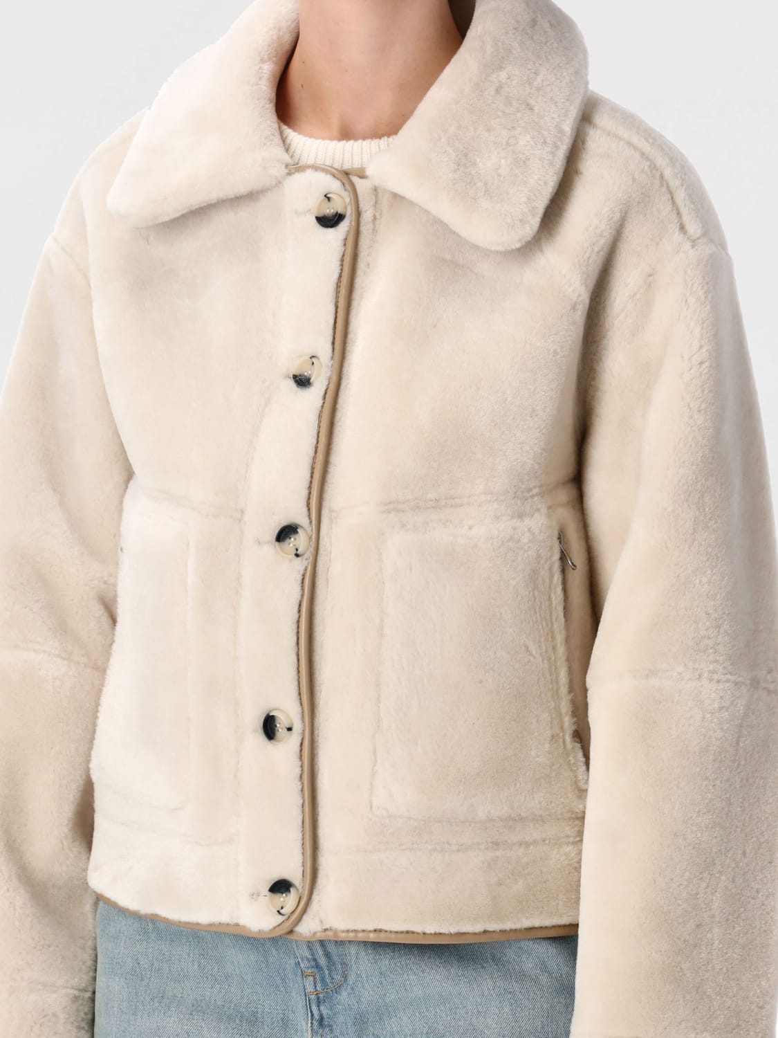 URBANCODE FUR COAT: Coat woman Urbancode, White - Img 3