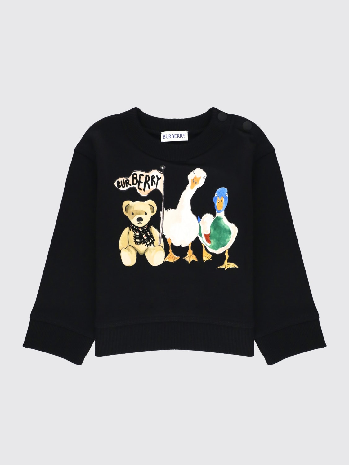 BURBERRY SWEATER: Sweater kids Burberry, Black - Img 1