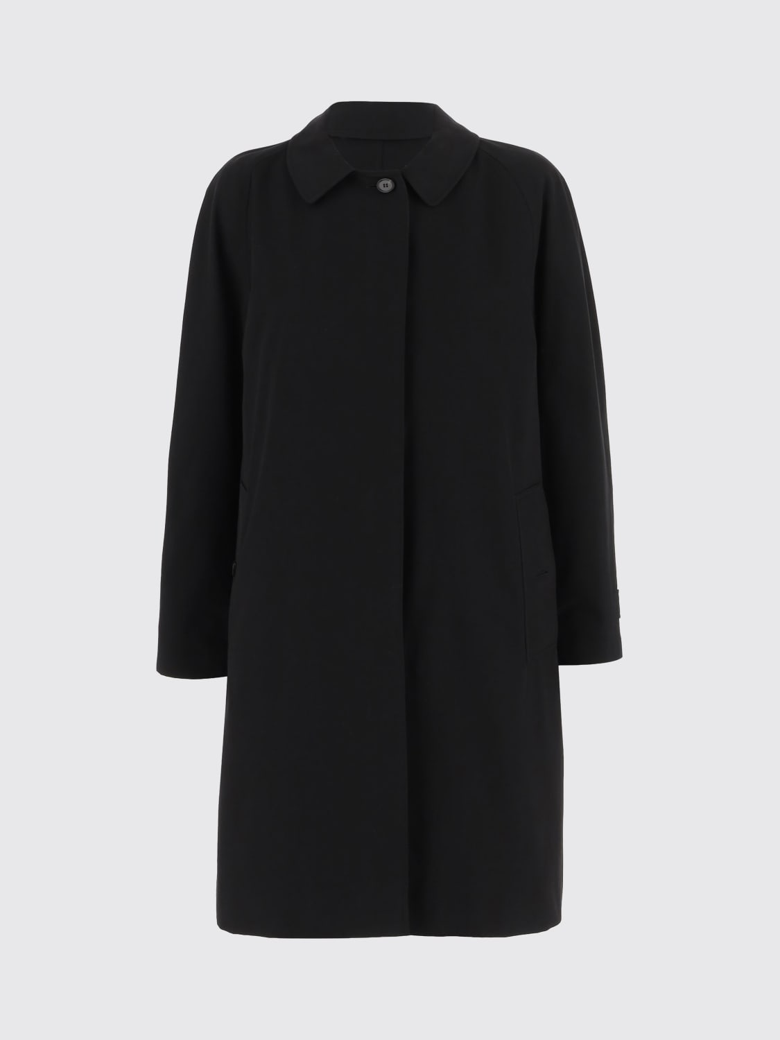 BURBERRY COAT: Coat woman Burberry, Black - Img 1