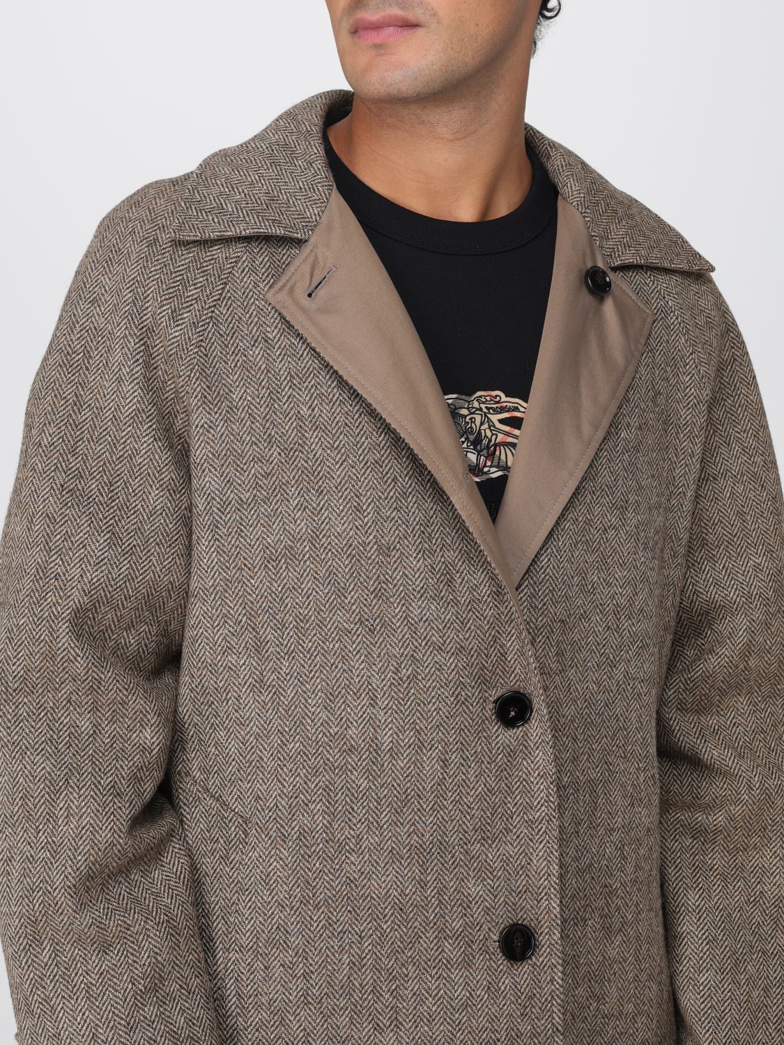 BURBERRY COAT: Coat men Burberry, Brown - Img 5