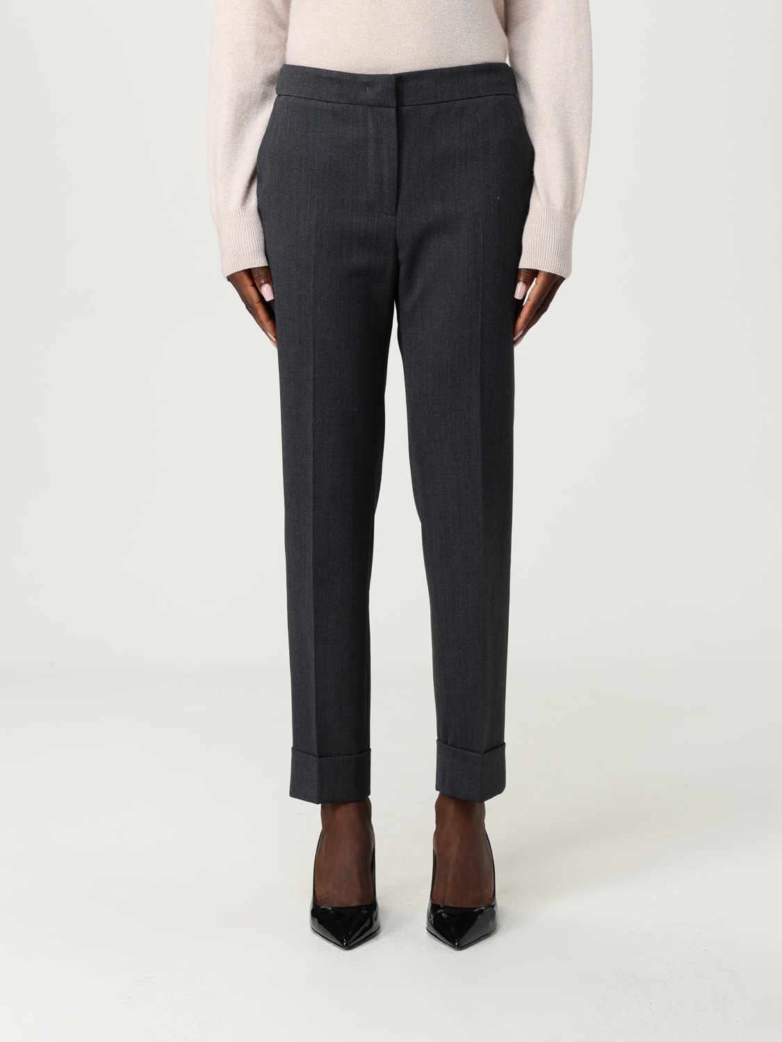 PT01 PANTALONI: Pantalone cropped PT01 , Grigio - Img 1