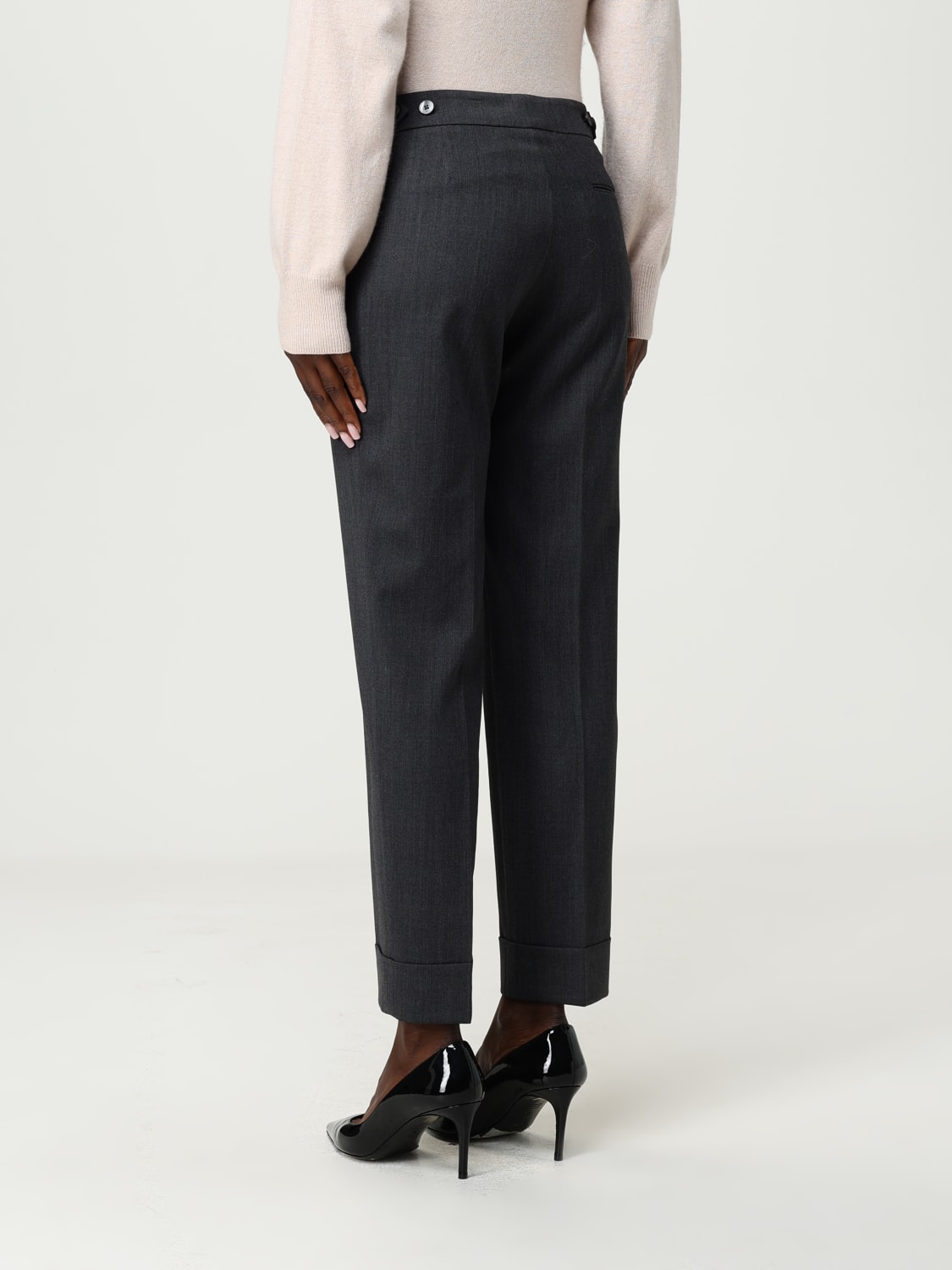 PT01 PANTALONI: Pantalone cropped PT01 , Grigio - Img 2