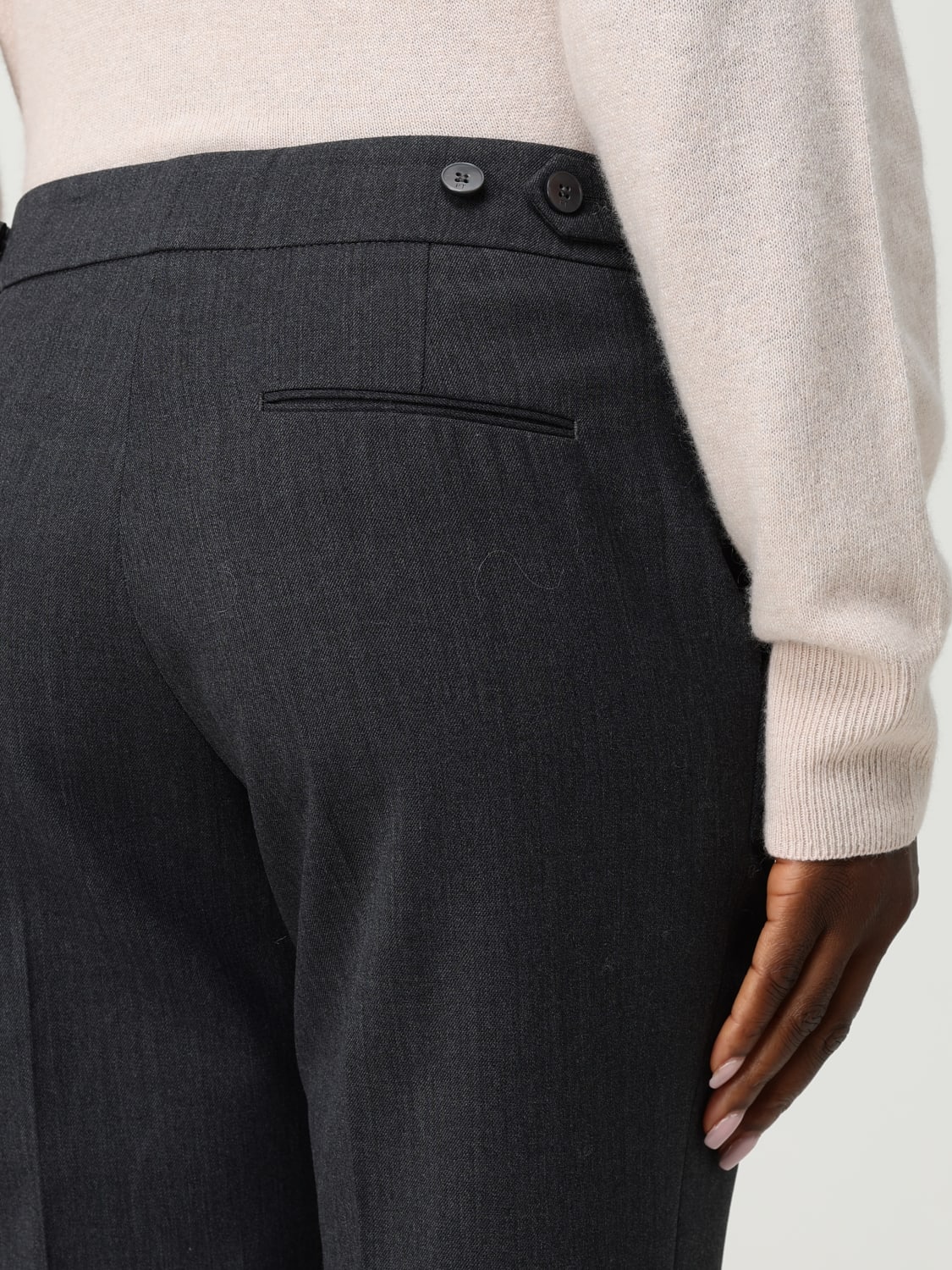 PT01 PANTALONI: Pantalone cropped PT01 , Grigio - Img 3