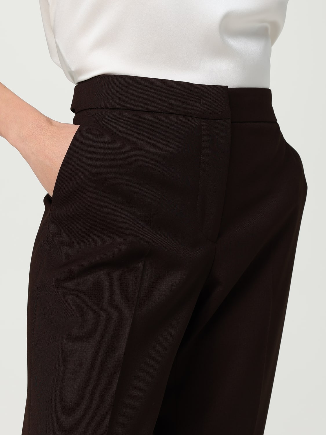PT01 PANTALON: Pantalon femme Pt01, Marron - Img 3