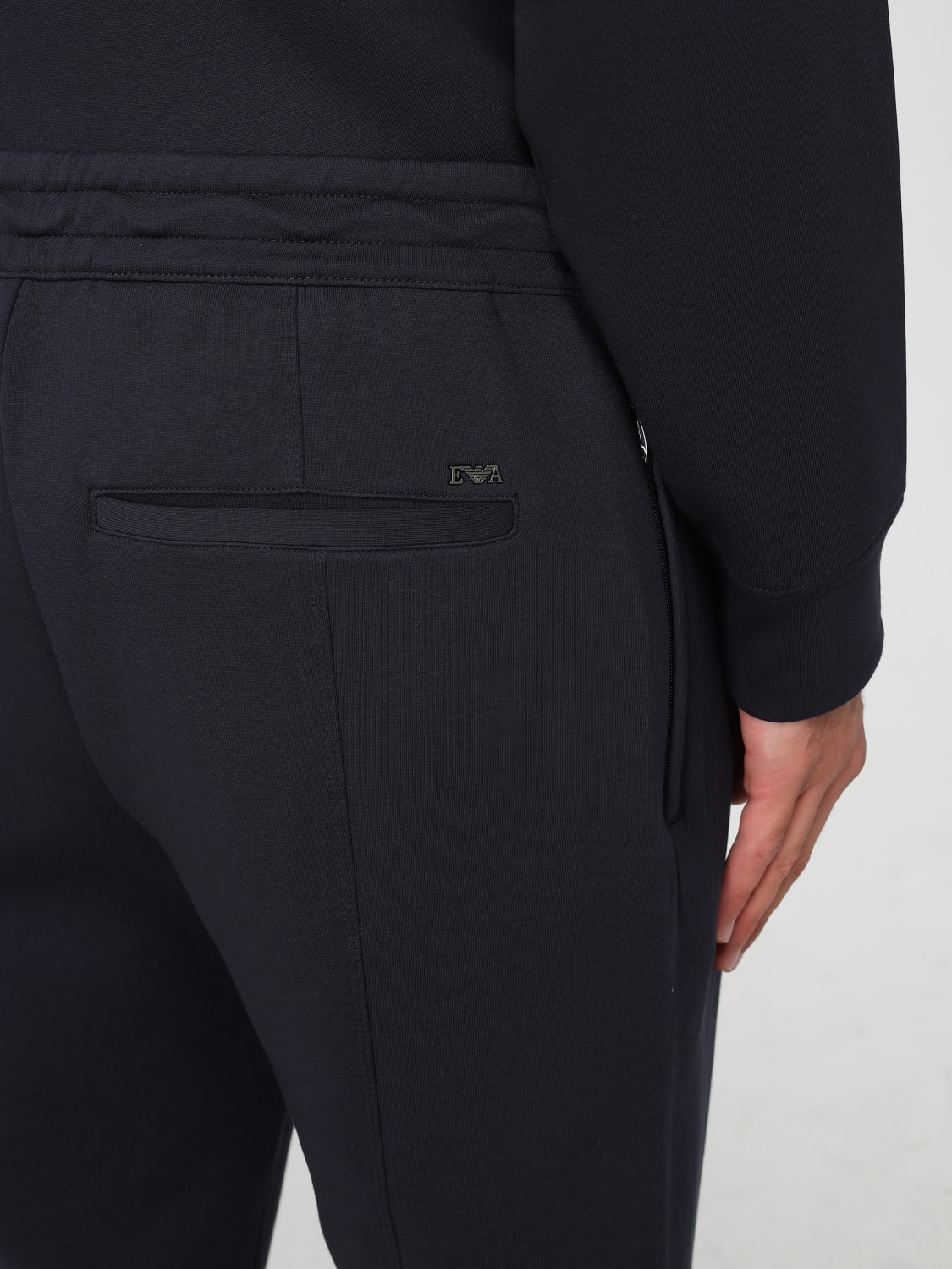 EMPORIO ARMANI PANTALONI: Pantalone Emporio Armani in misto cotone , Blue - Img 3