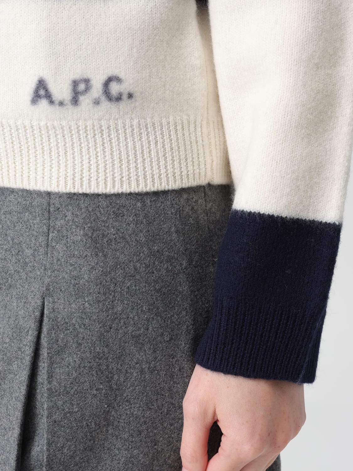 A.P.C. SWEATER: Sweatshirt woman A.P.C., Blue - Img 4