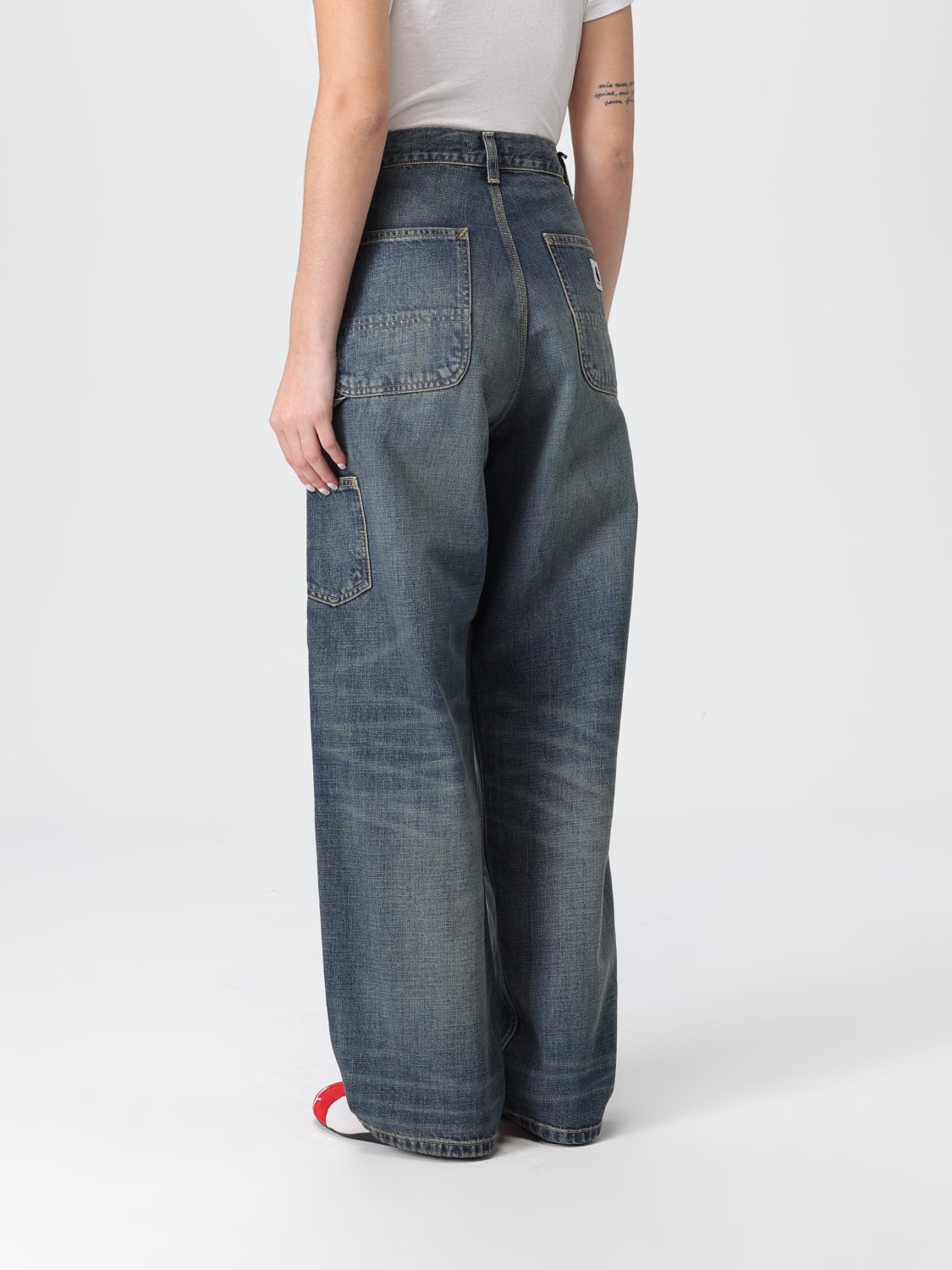 CARHARTT WIP PANTS: Carhartt Wip denim jeans, Blue - Img 2