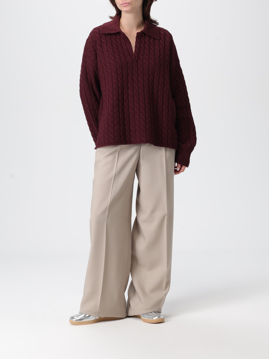 AMI PARIS POLO: Camiseta mujer Ami Paris, Granate - Img 2