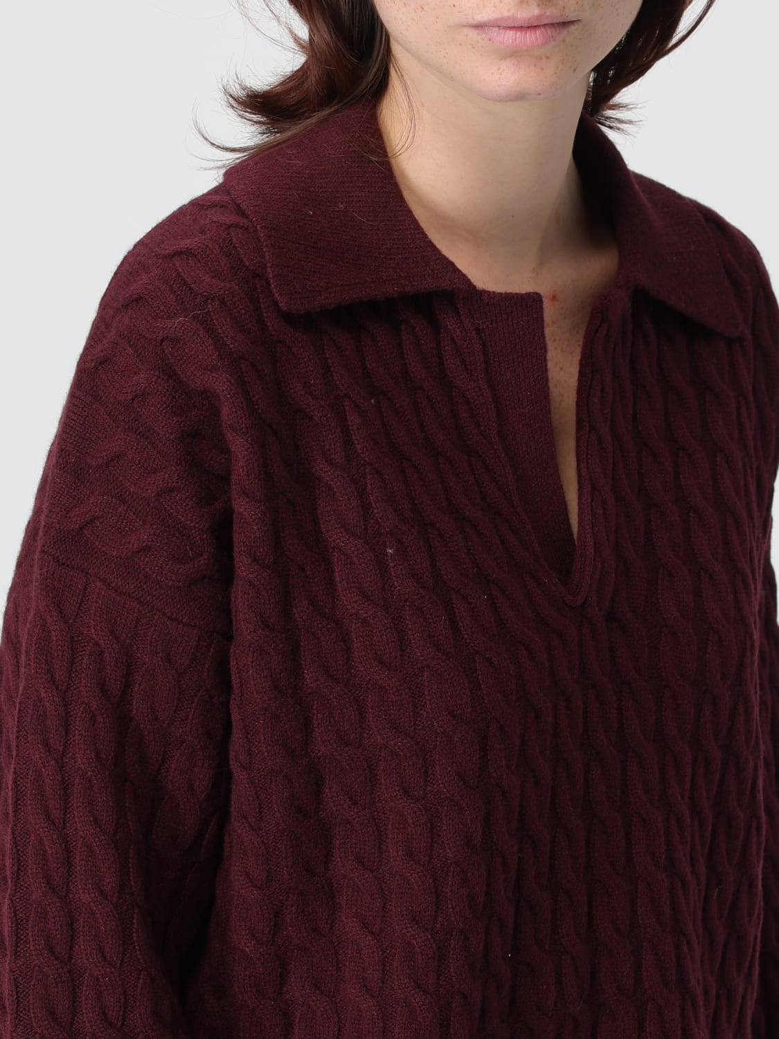 AMI PARIS POLO: Camiseta mujer Ami Paris, Granate - Img 4