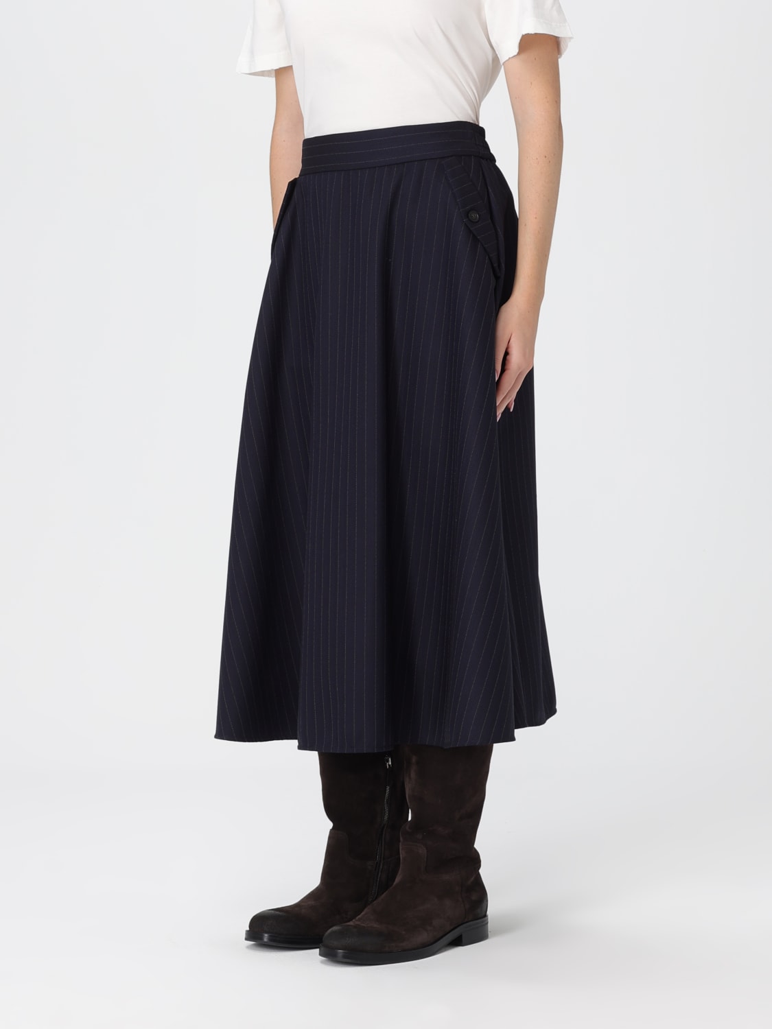 GOLDEN GOOSE SKIRT: Skirt woman Golden Goose, Blue - Img 4