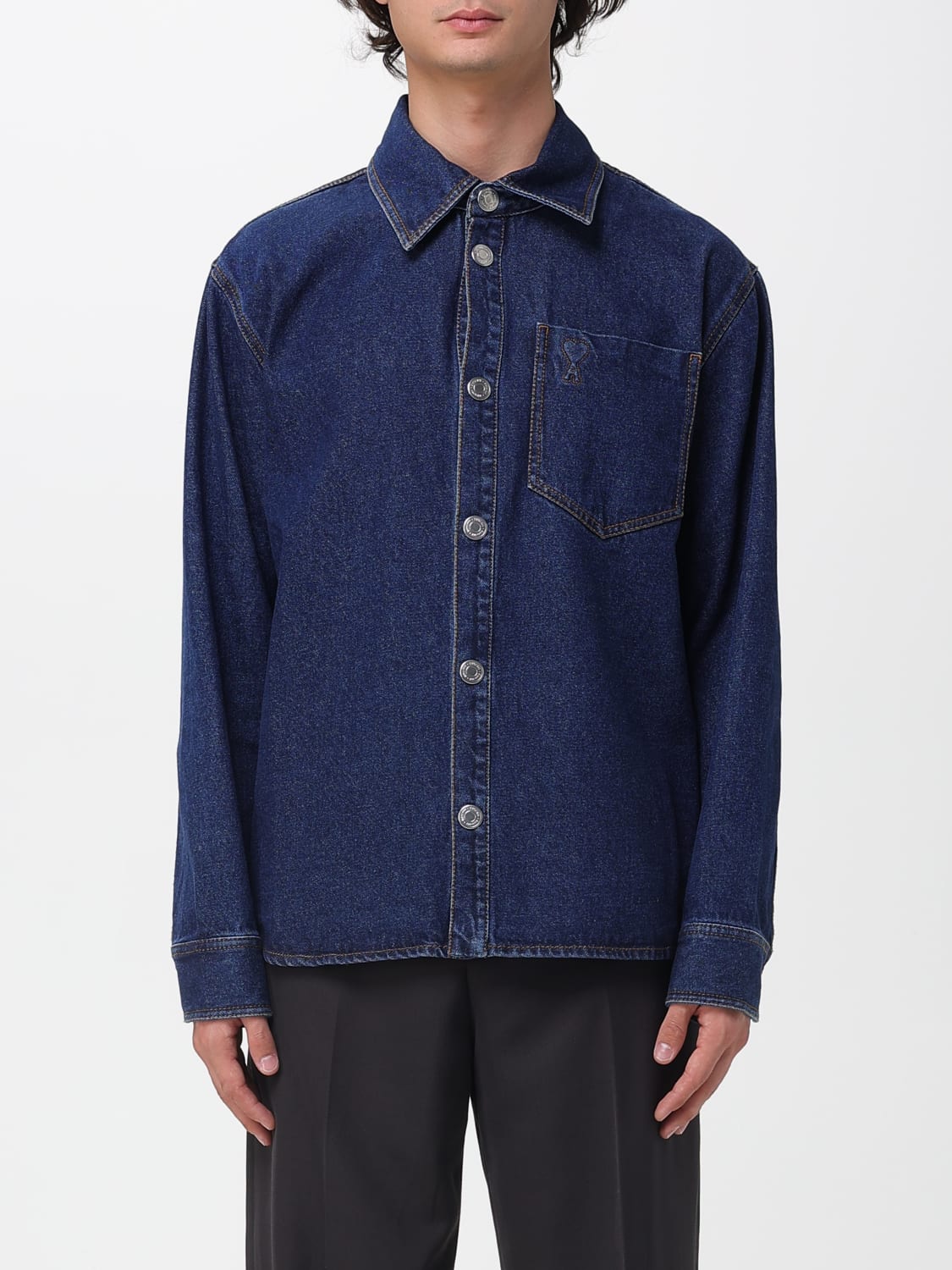 AMI PARIS SHIRT: Shirt men Ami Paris, Violet - Img 1