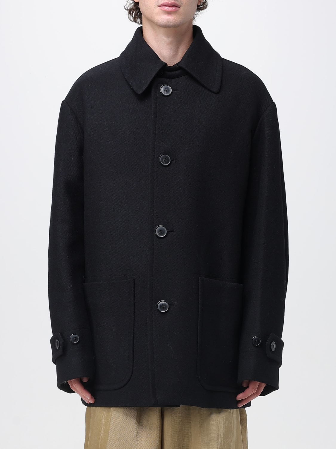 DRIES VAN NOTEN COAT: Coat men Dries Van Noten, Black - Img 1
