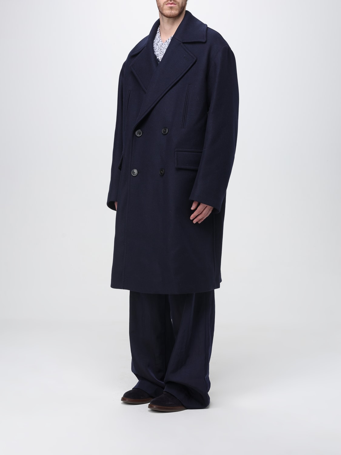DRIES VAN NOTEN COAT: Coat men Dries Van Noten, Blue - Img 4