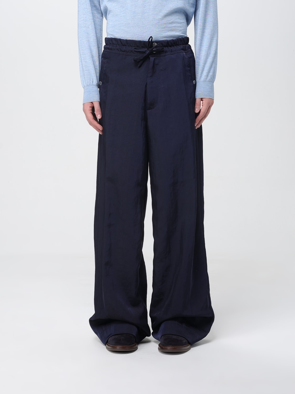 DRIES VAN NOTEN PANTS: Pants men Dries Van Noten, Blue - Img 1