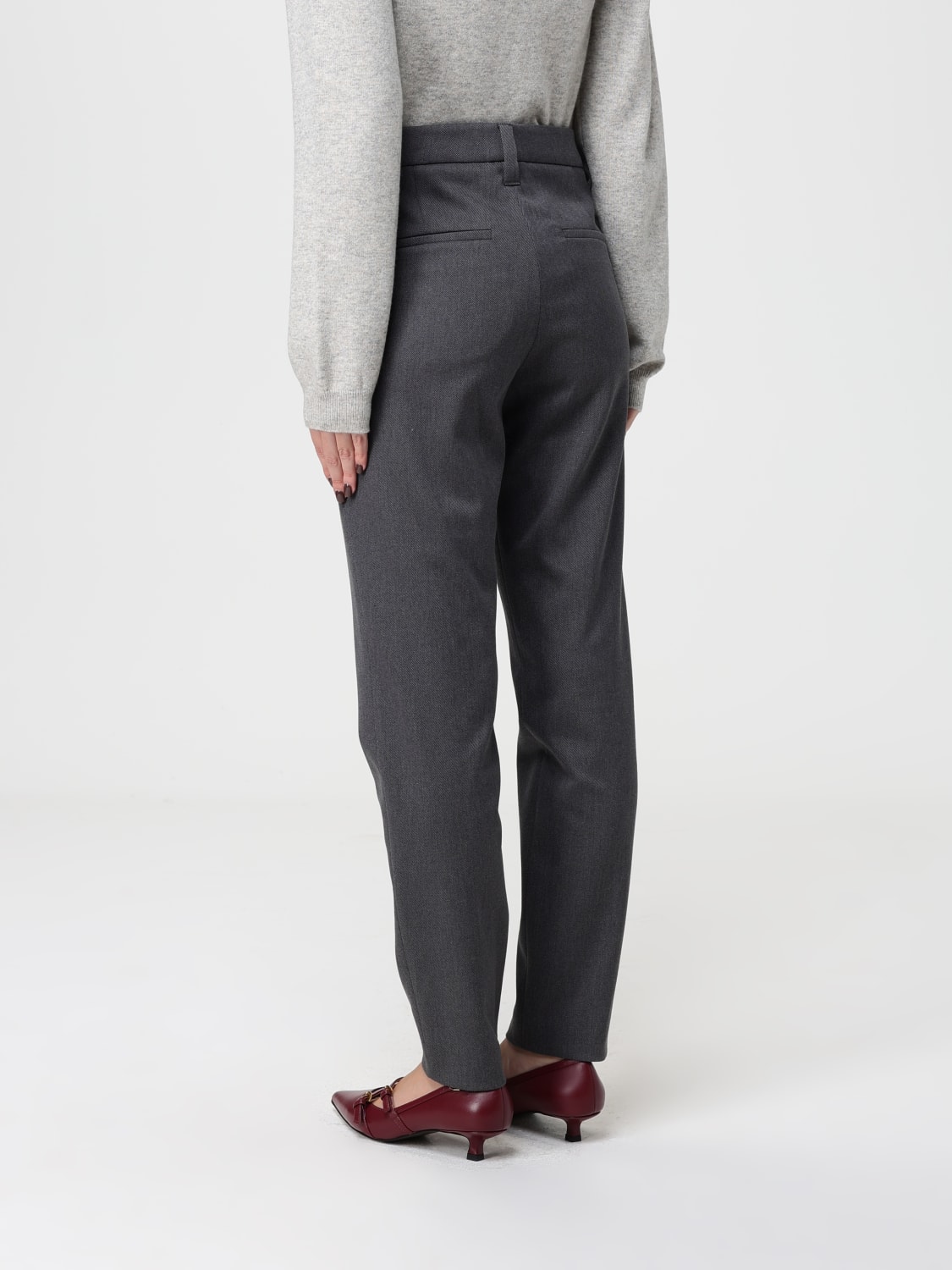 BRUNELLO CUCINELLI PANTALON: Pantalon femme Brunello Cucinelli, Gris - Img 3