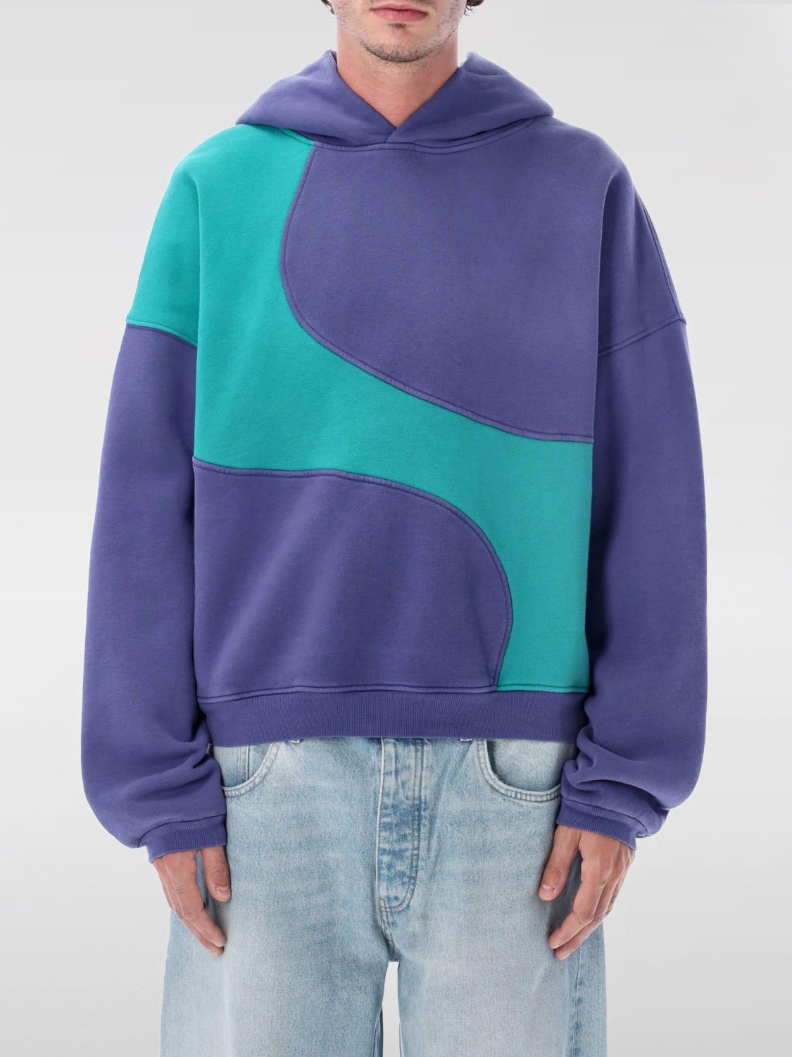 ERL SWEATSHIRT: Sweater men Erl, Blue - Img 1