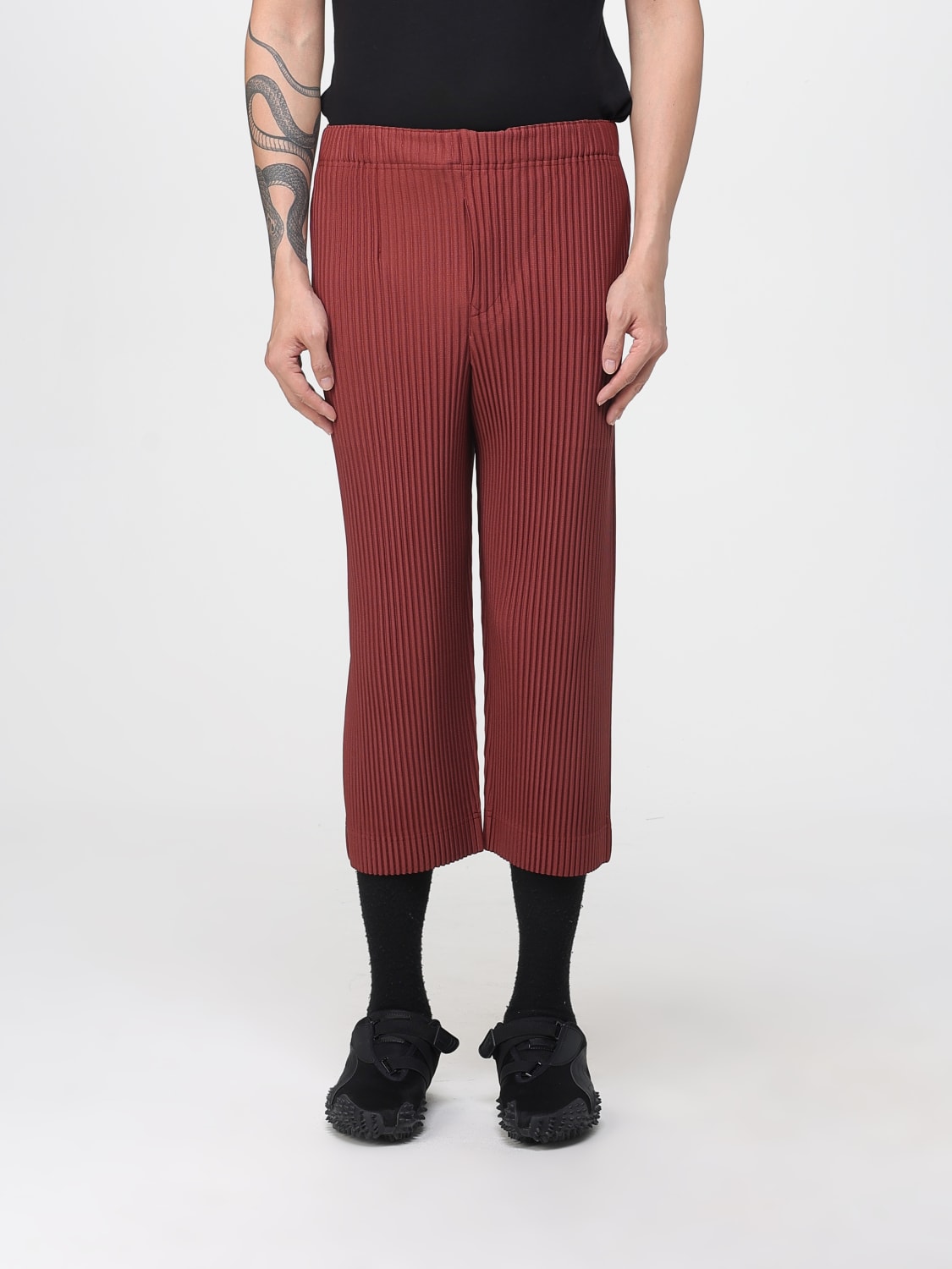 HOMME PLISSE' ISSEY MIYAKE PANTS: Pants men Homme Plisse' Issey Miyake, Brown - Img 1
