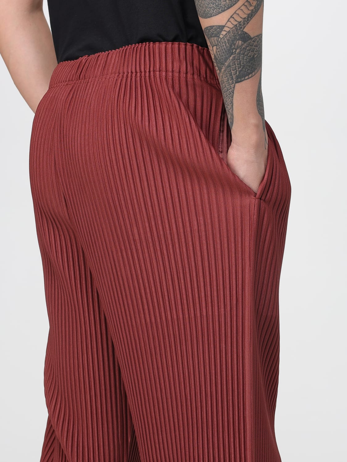HOMME PLISSE' ISSEY MIYAKE PANTS: Pants men Homme Plisse' Issey Miyake, Brown - Img 4