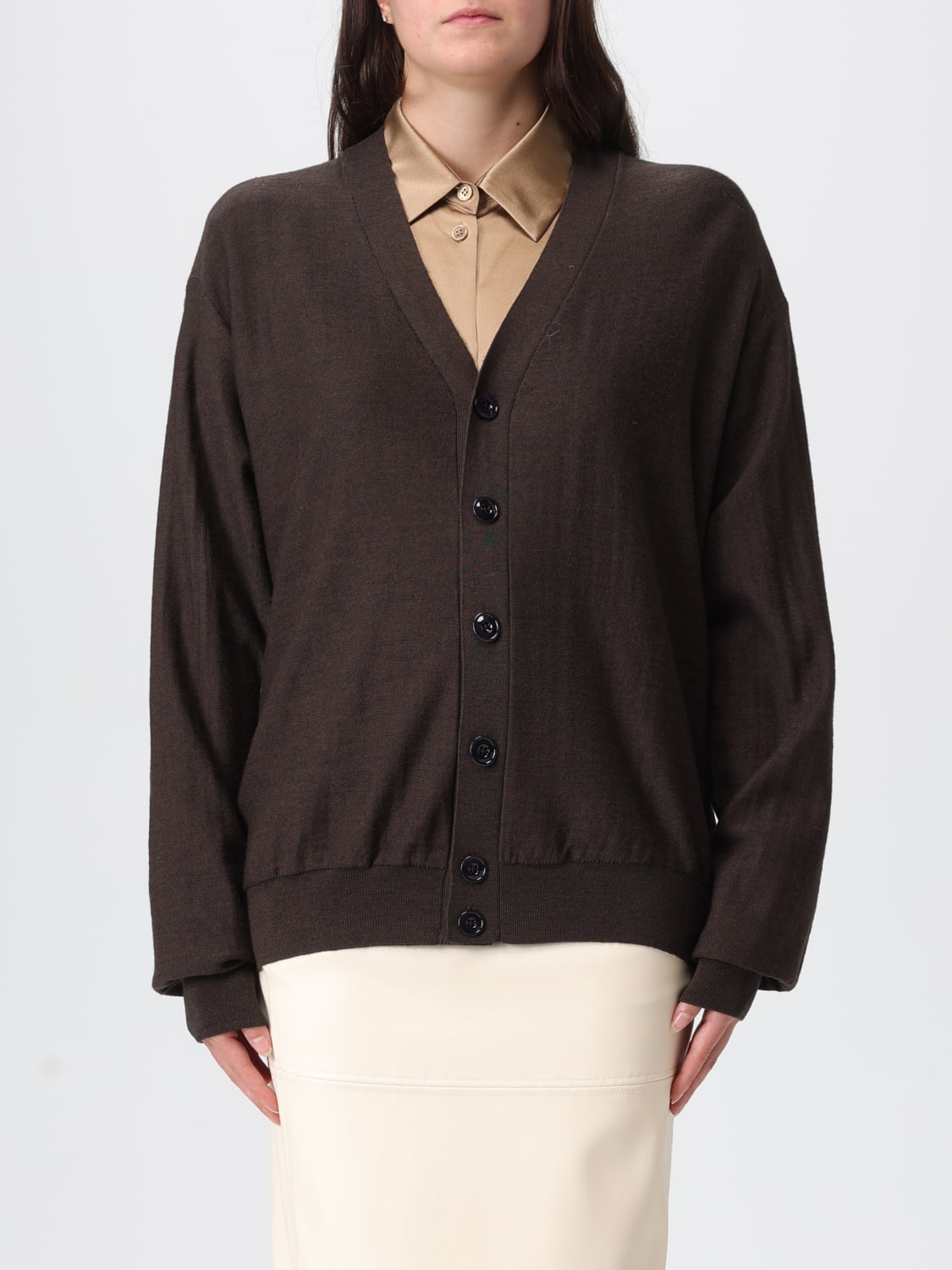 LEMAIRE PULLOVER: Strickjacke damen Lemaire, Braun - Img 1