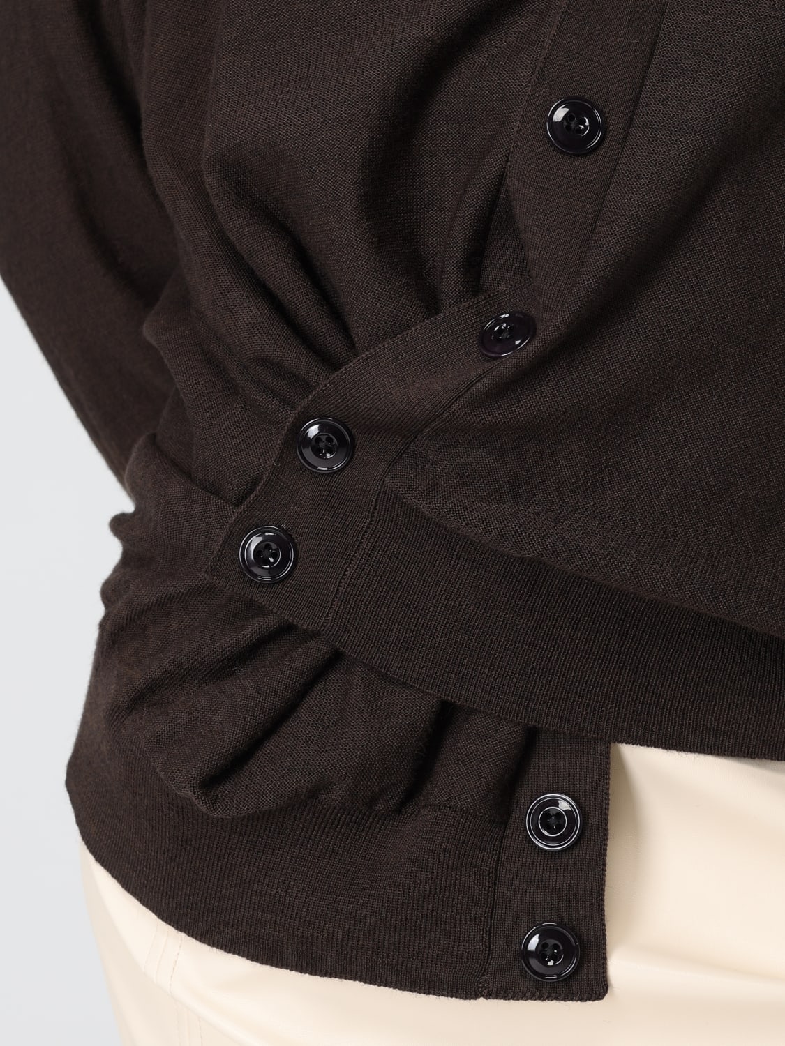 LEMAIRE PULLOVER: Strickjacke damen Lemaire, Braun - Img 4