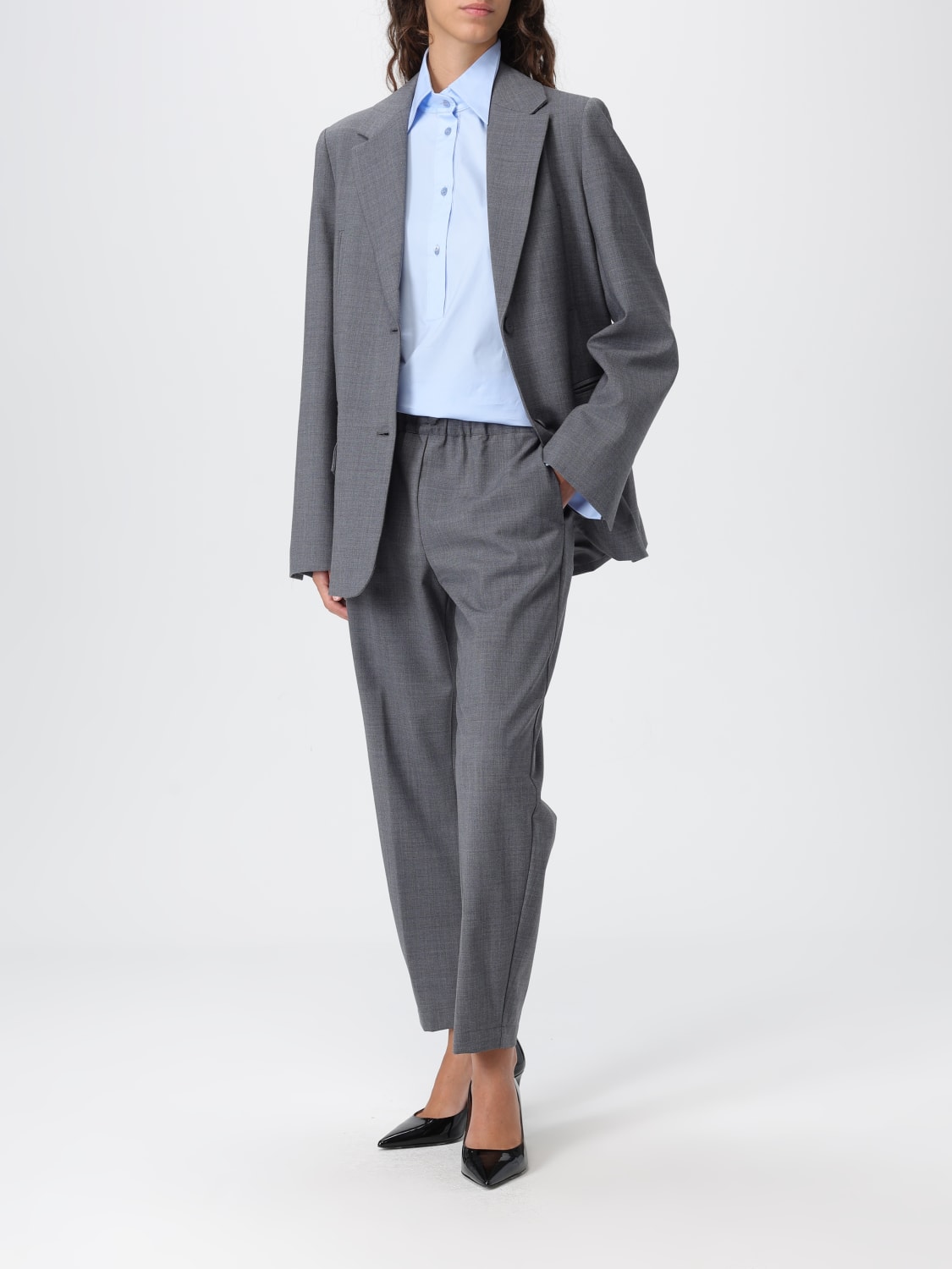 SEMICOUTURE PANTALONI: Pantalone Semicouture in misto lana , Grigio - Img 2