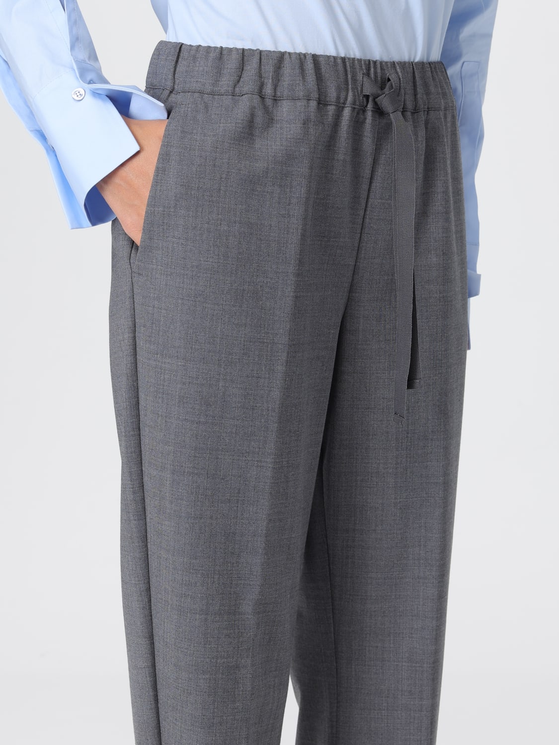 SEMICOUTURE PANTALONI: Pantalone Semicouture in misto lana , Grigio - Img 4