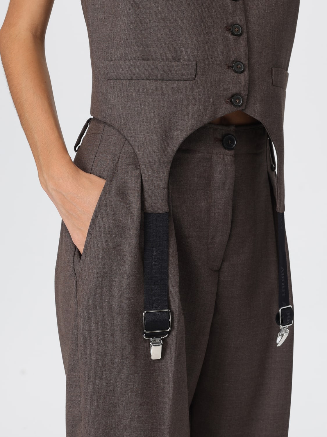 ERIKA CAVALLINI WAISTCOAT: Jacket woman Erika Cavallini, Brown - Img 4