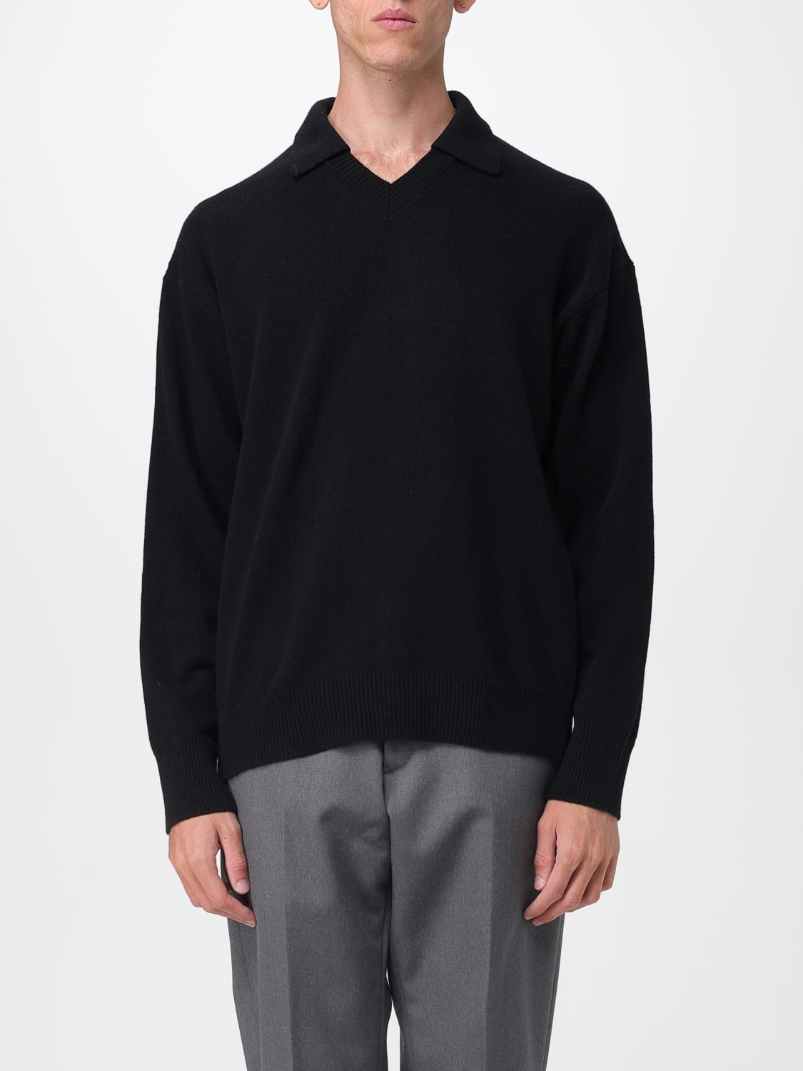 ROBERTO COLLINA POLO: Pullover herren Roberto Collina, Schwarz - Img 1